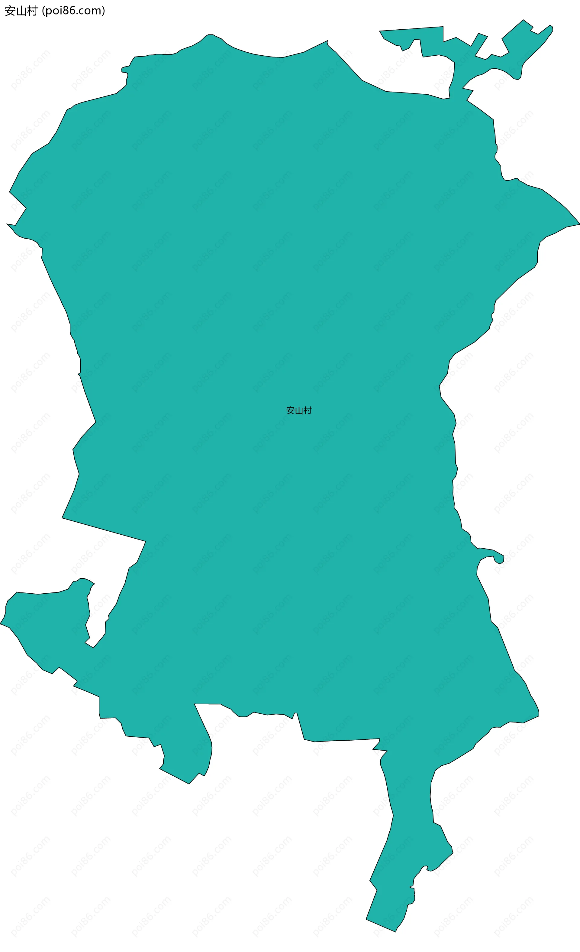 安山村边界地图