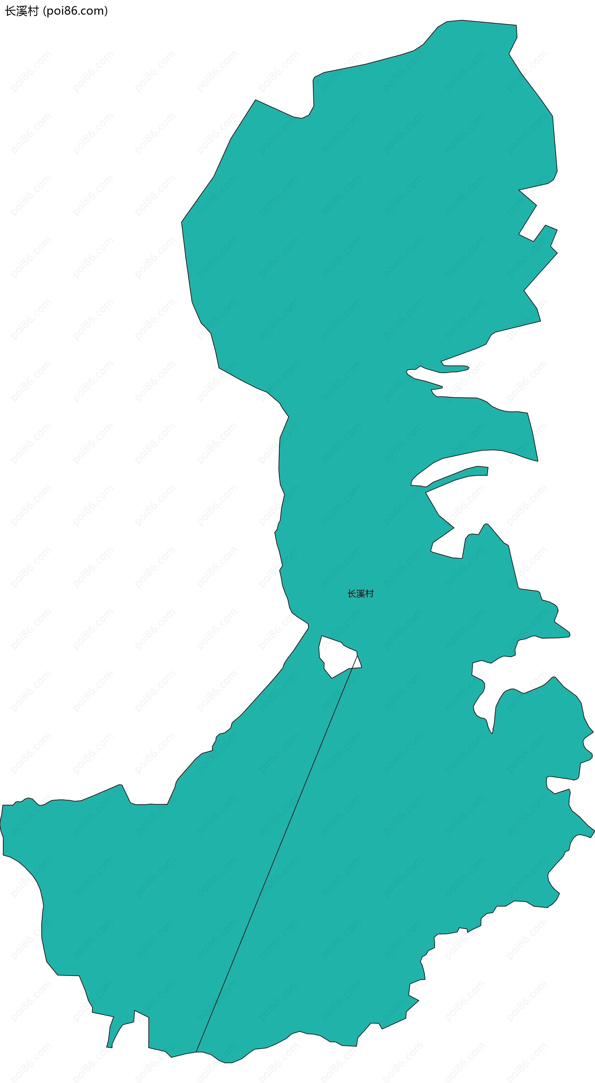 长溪村边界地图