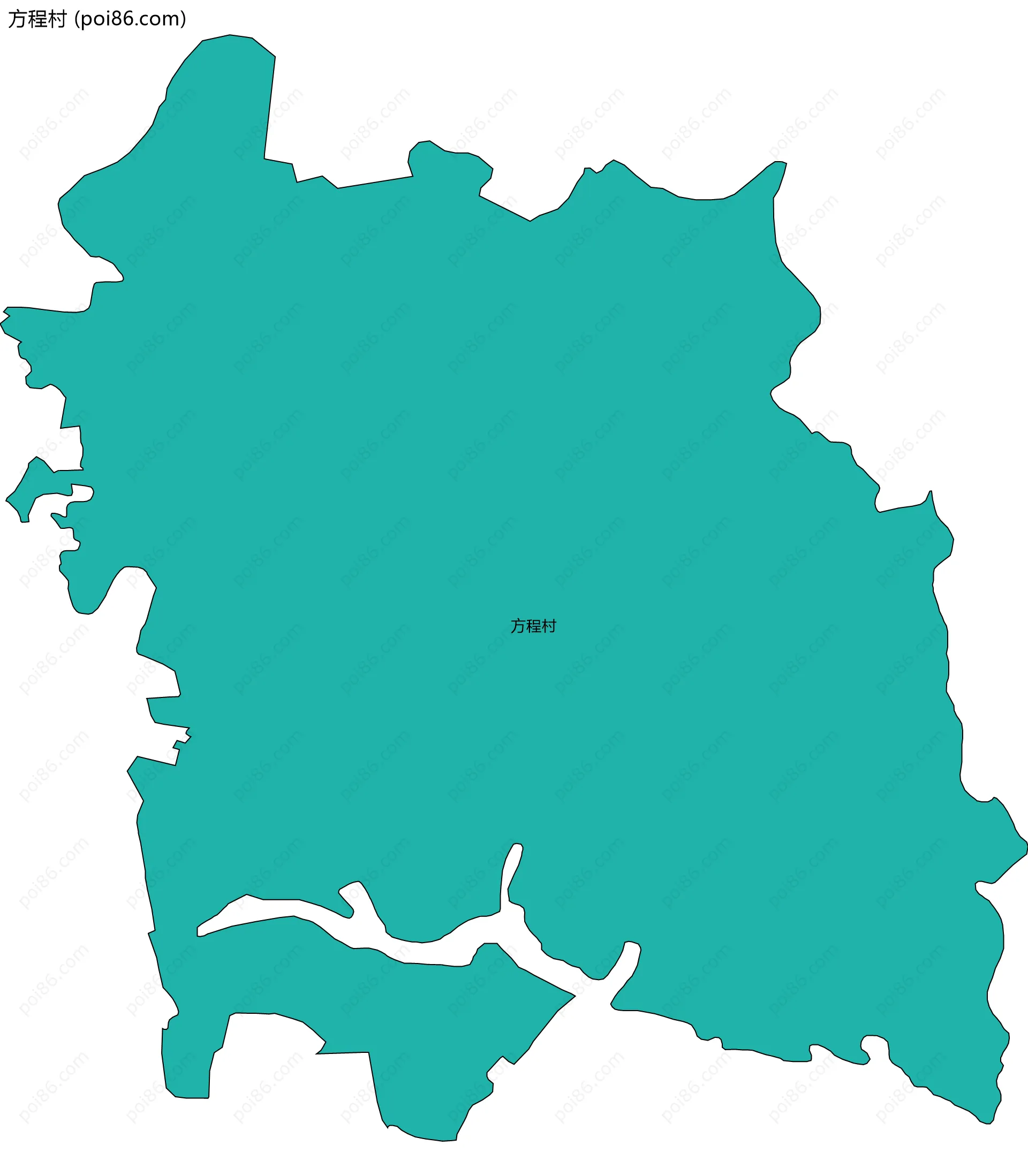 方程村边界地图