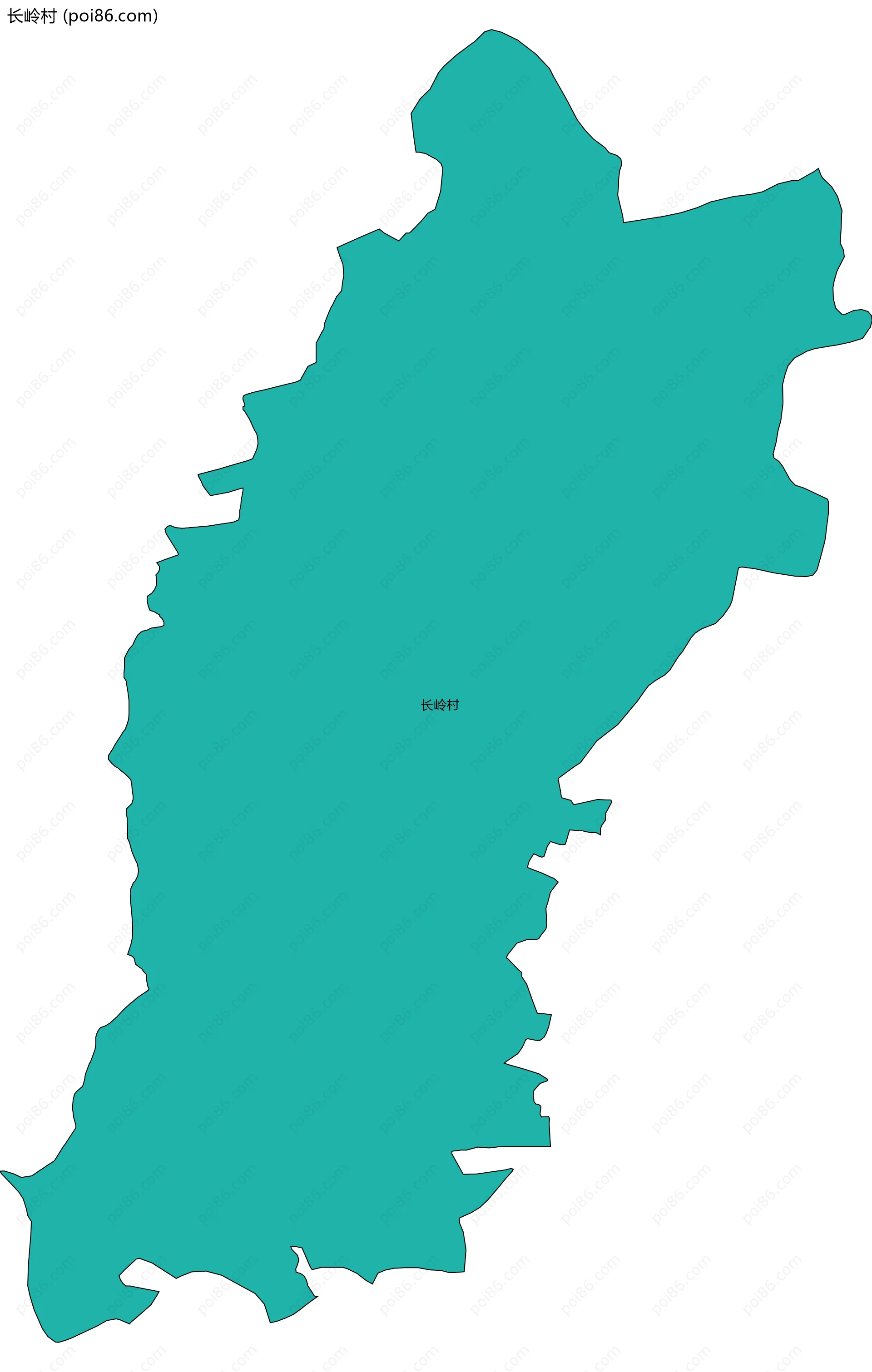 长岭村边界地图