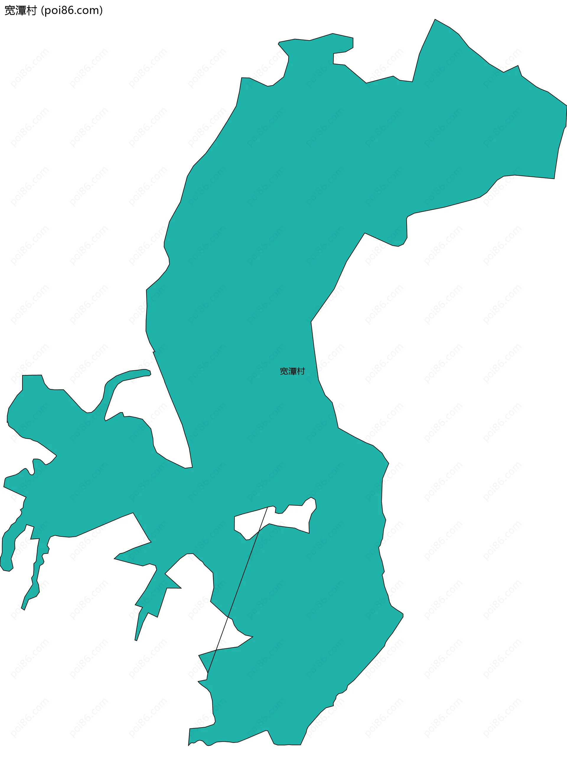 宽潭村边界地图