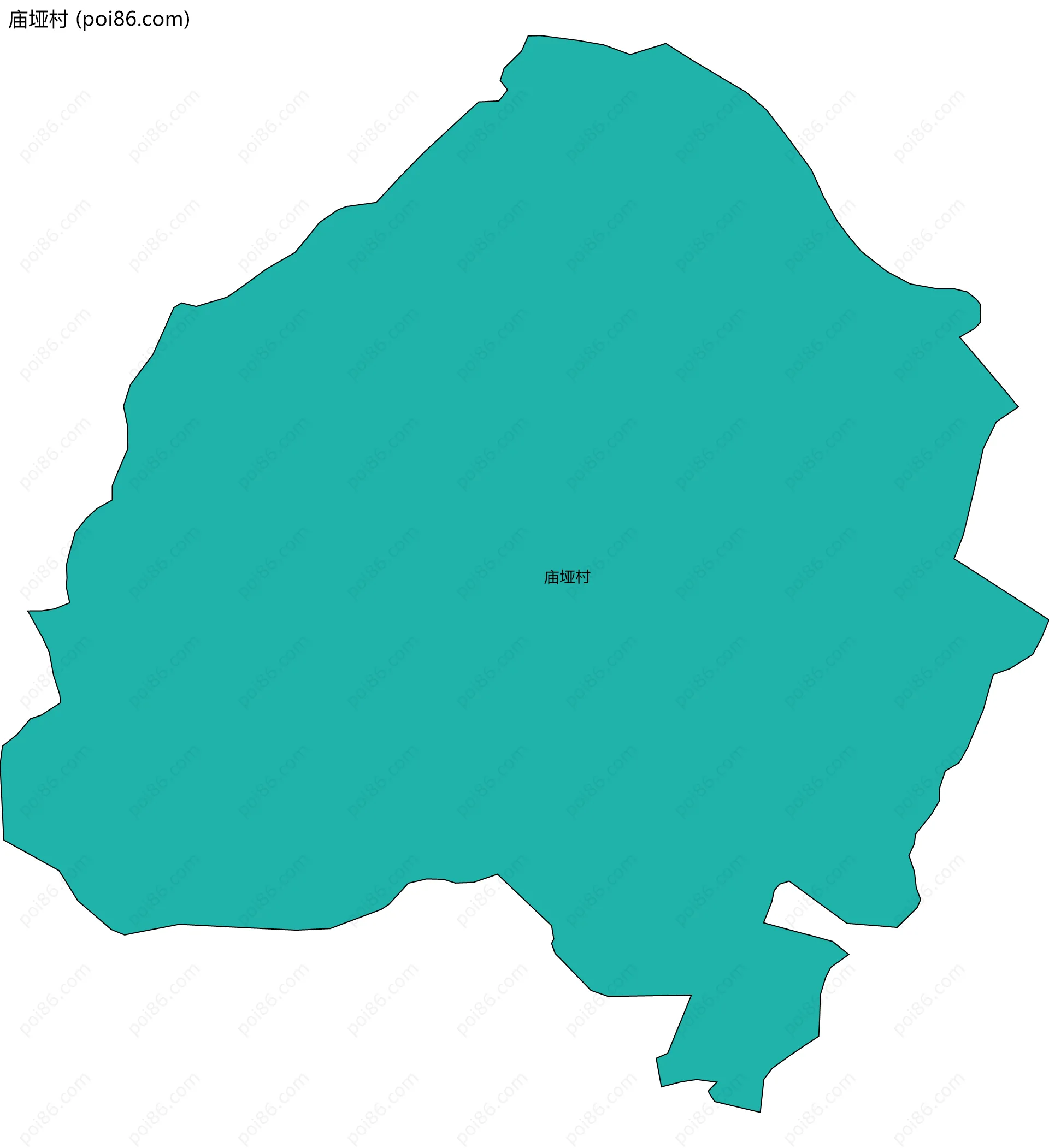 庙垭村边界地图