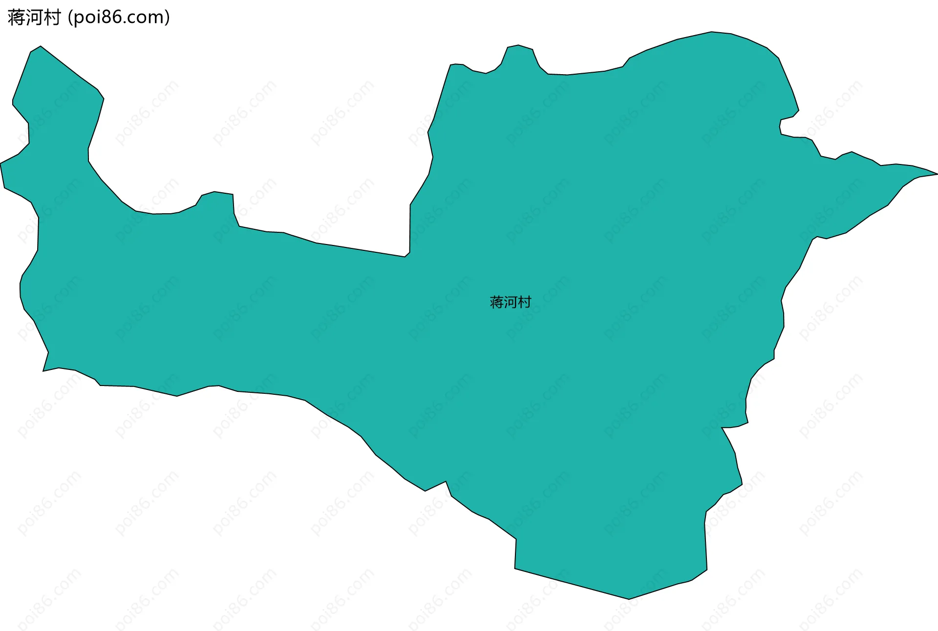 蒋河村边界地图