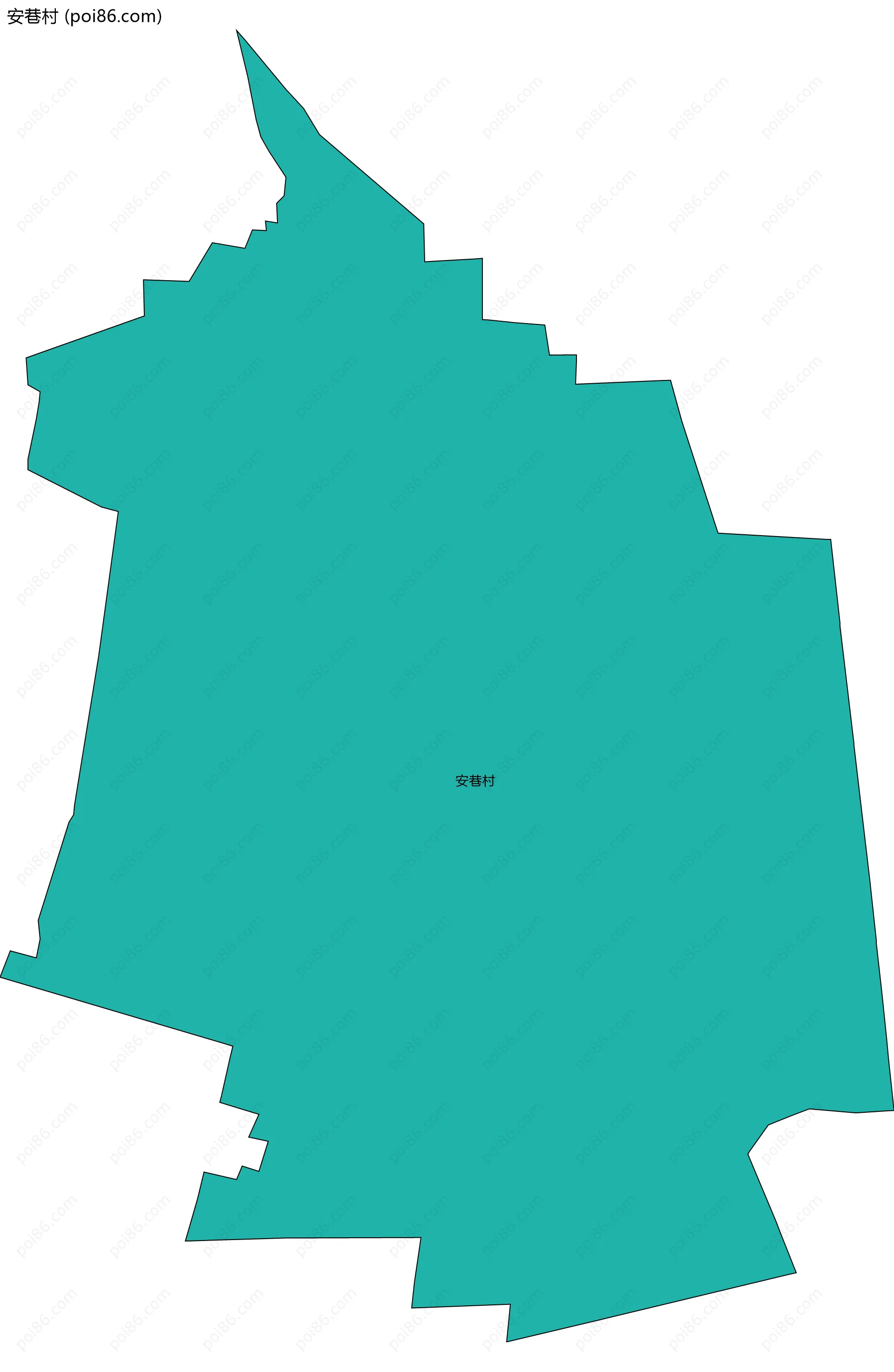 安巷村边界地图