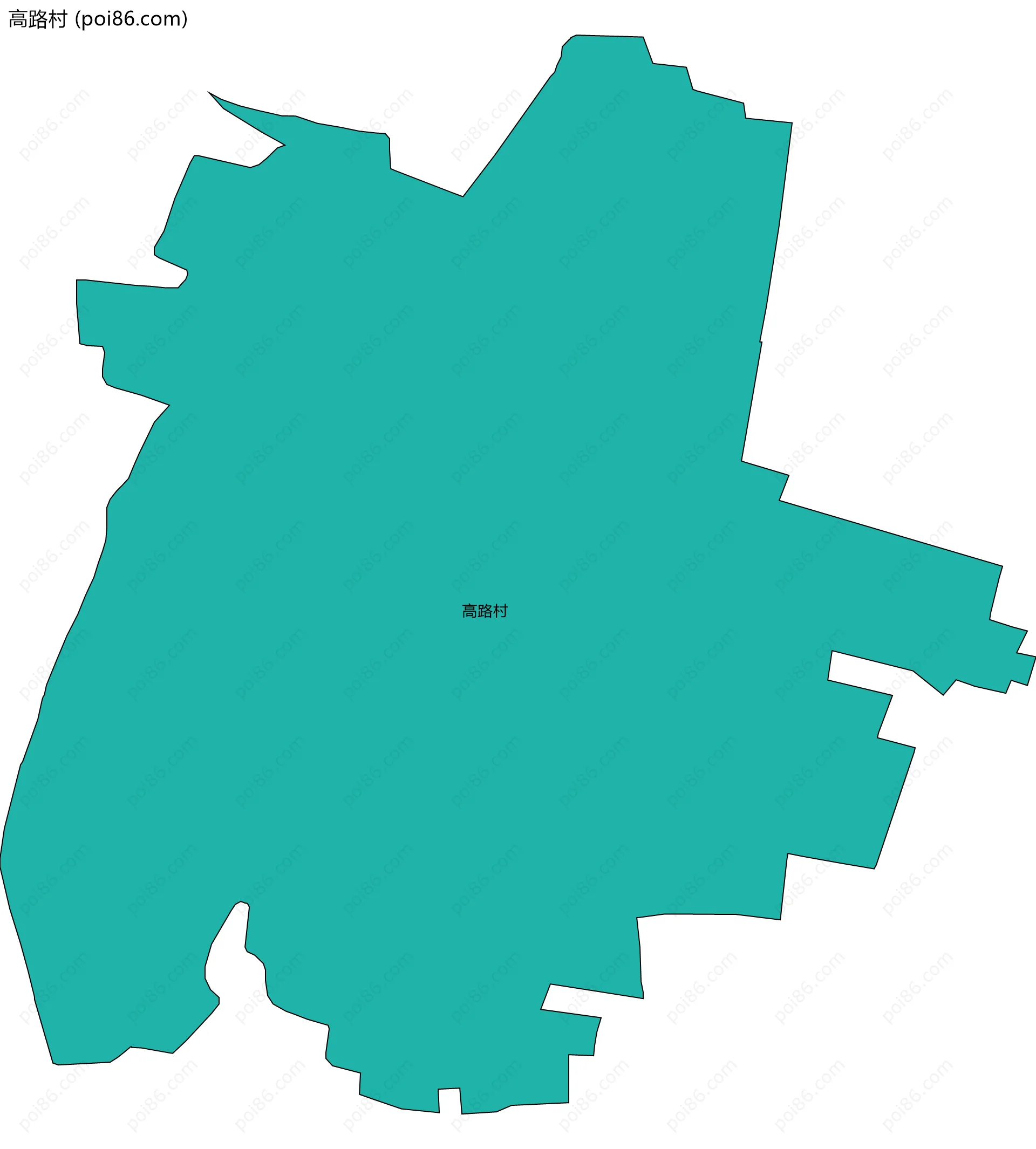 高路村边界地图