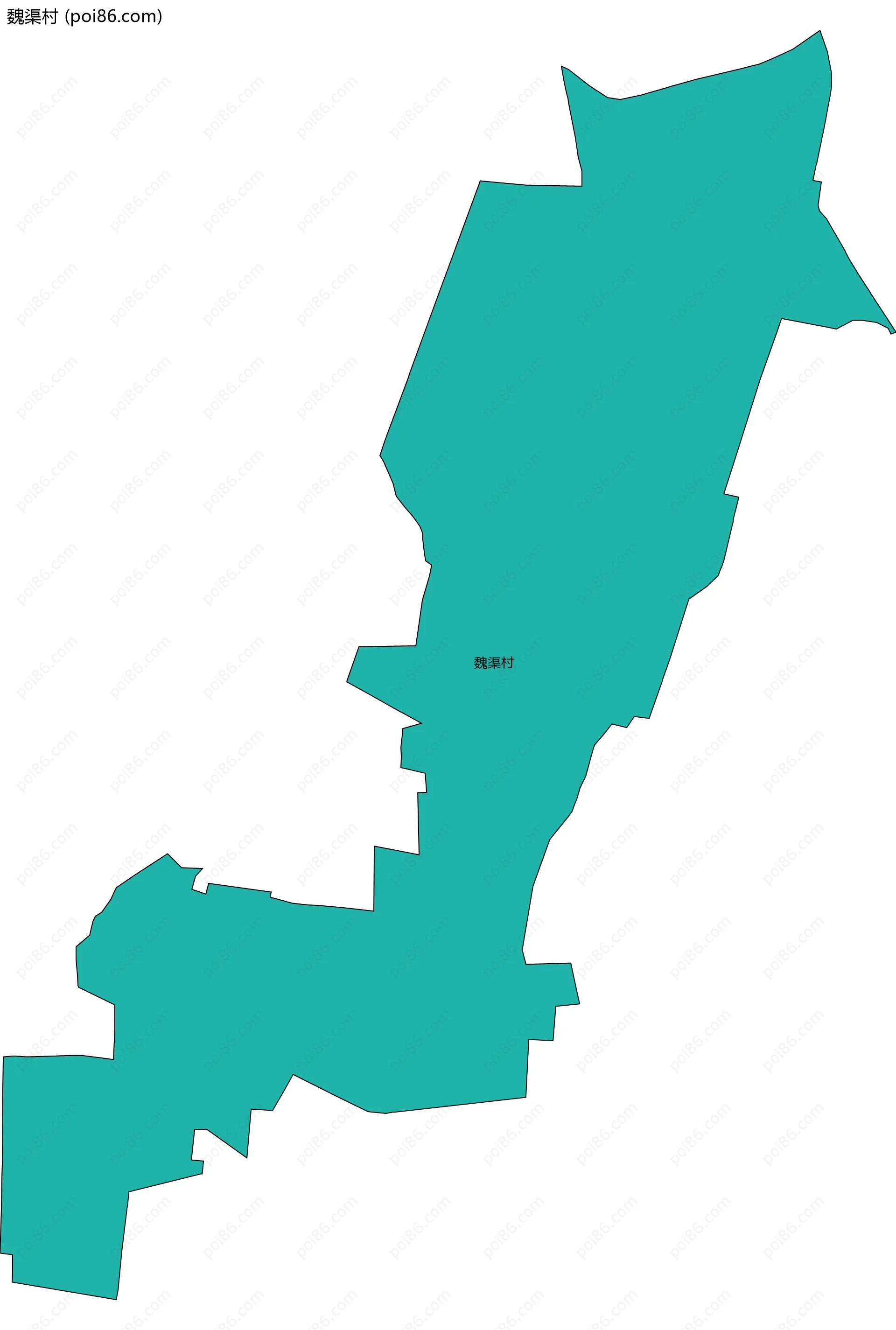 魏渠村边界地图