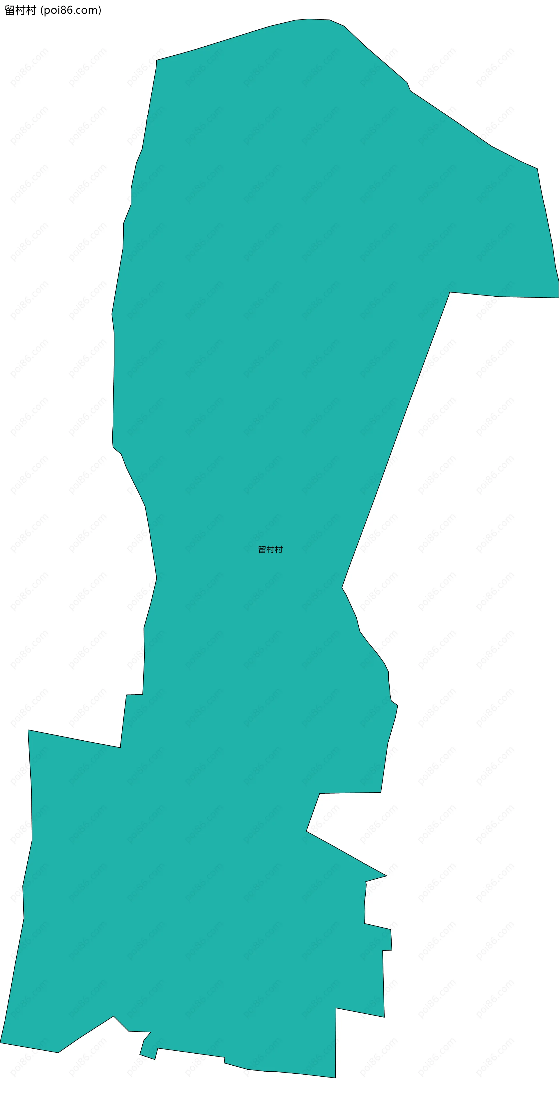 留村村边界地图