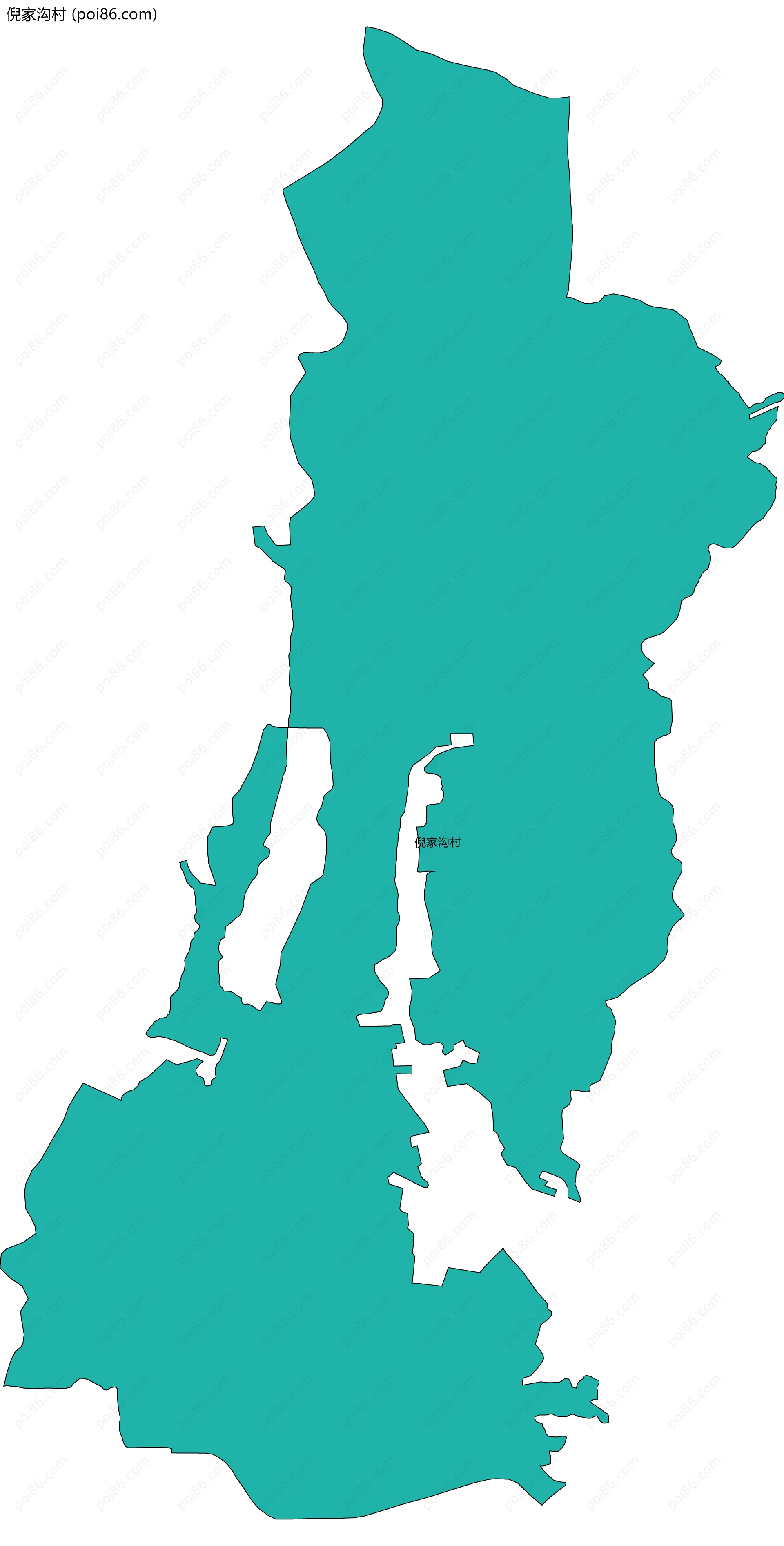 倪家沟村边界地图