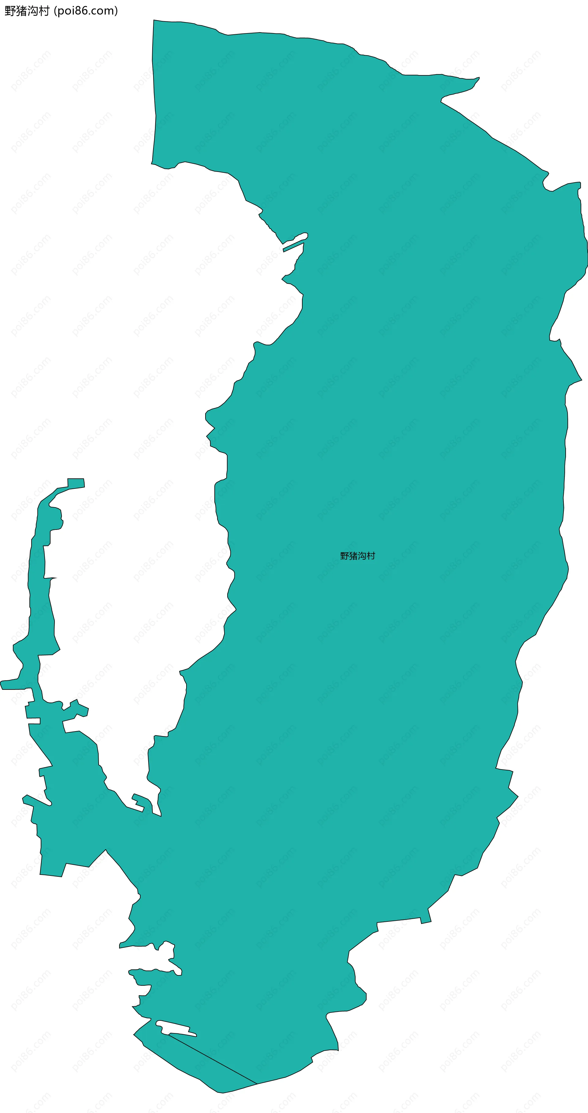 野猪沟村边界地图