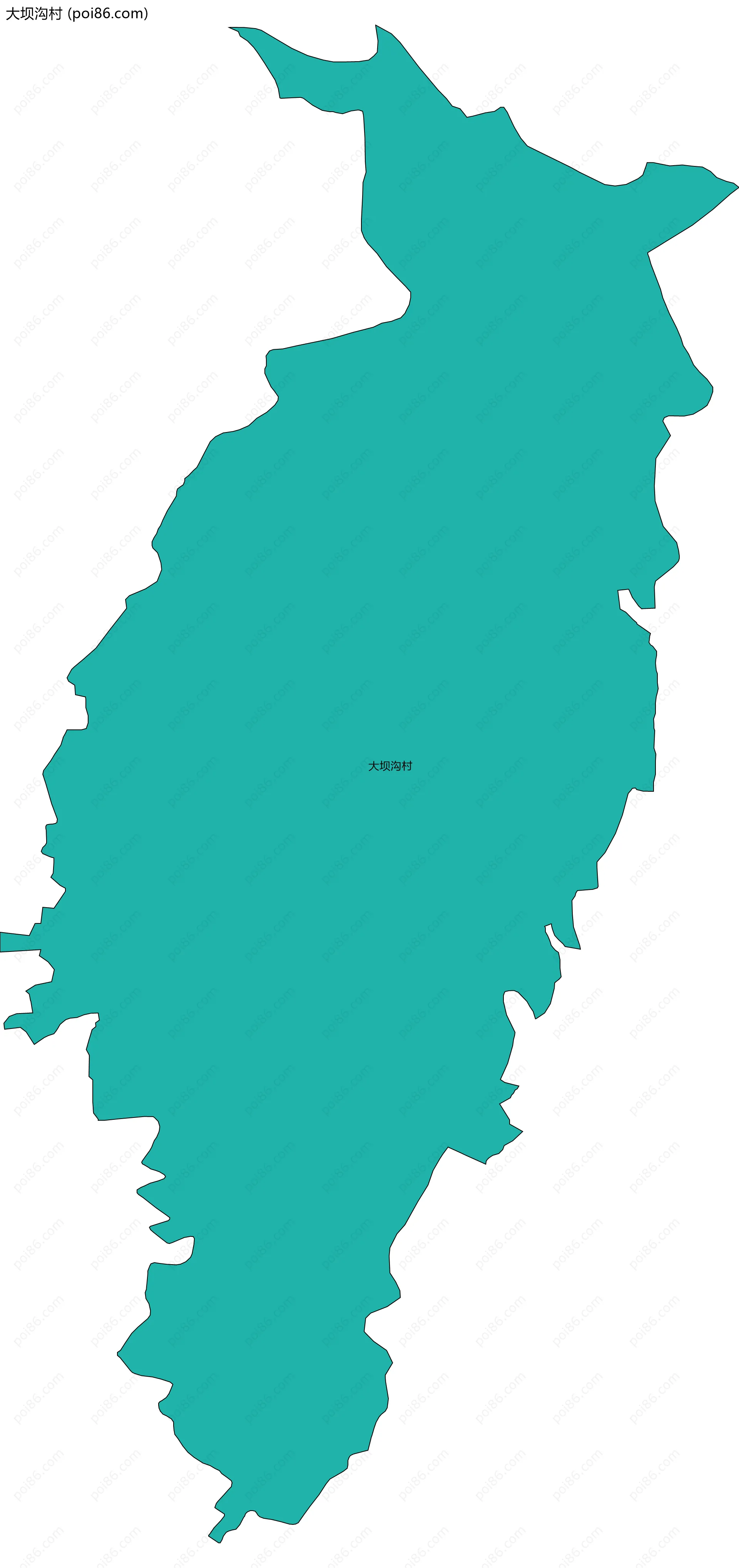 大坝沟村边界地图