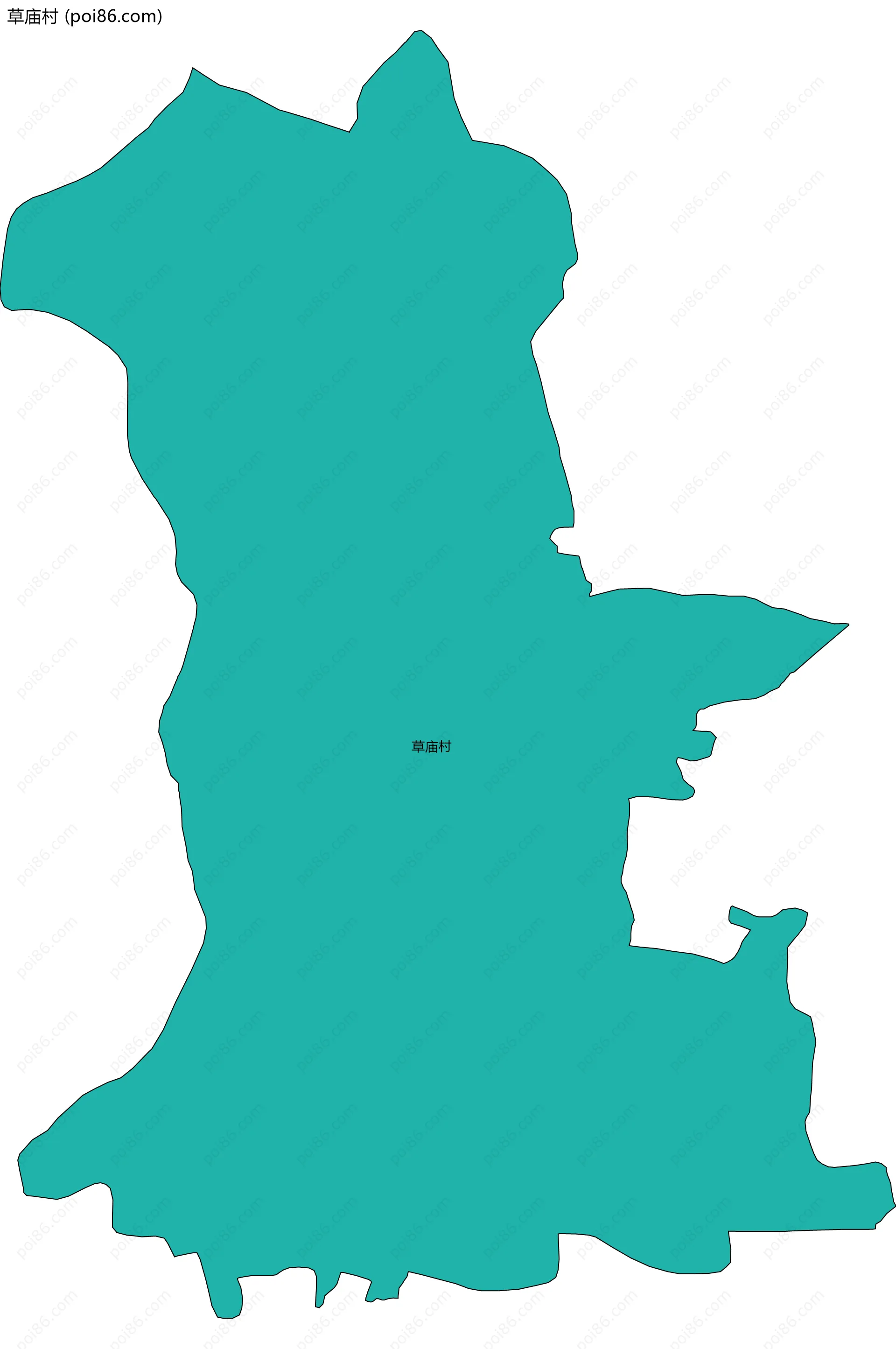 草庙村边界地图