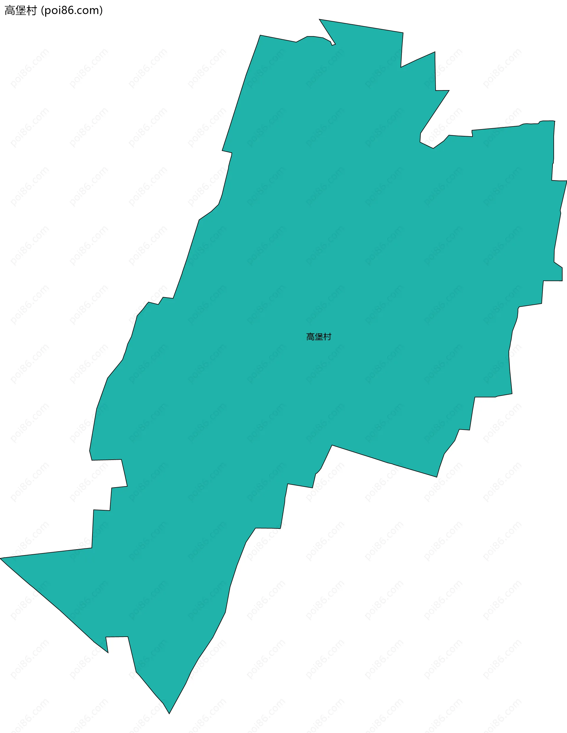 高堡村边界地图