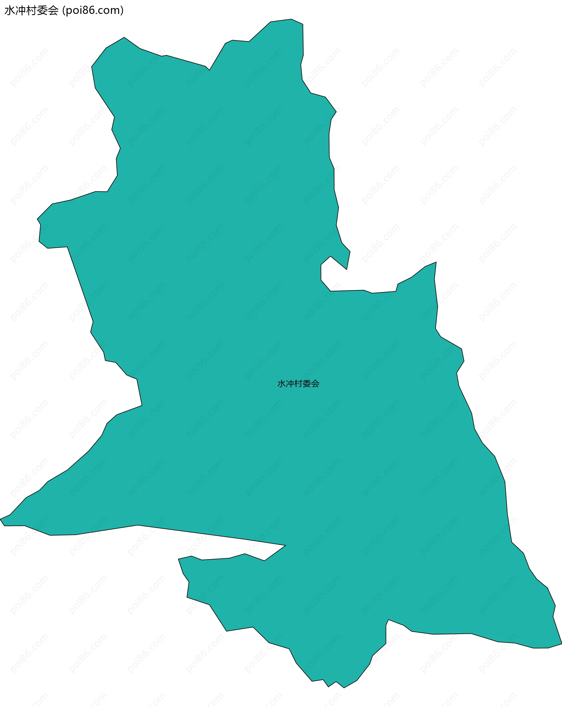 水冲村委会边界地图