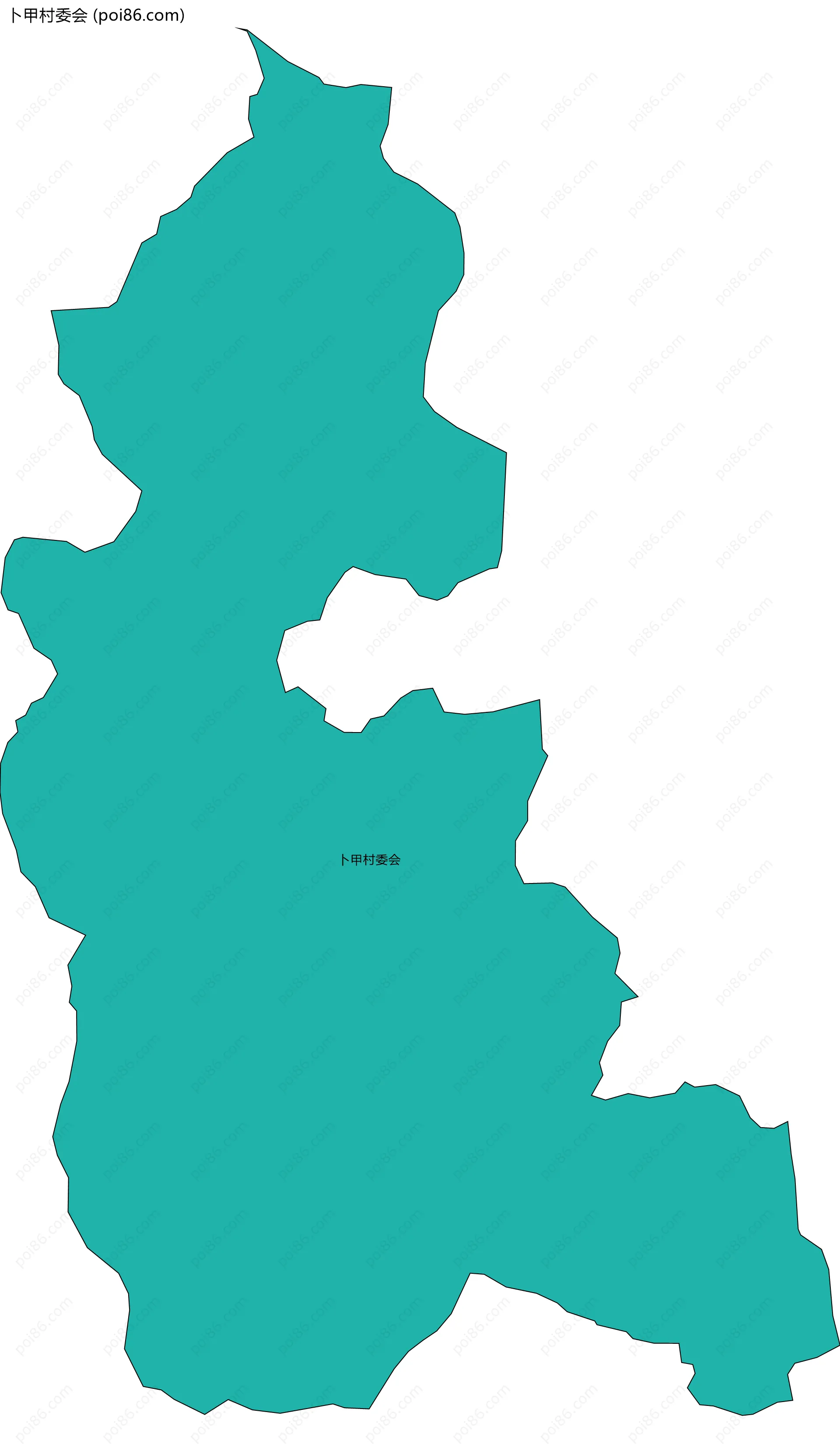 卜甲村委会边界地图