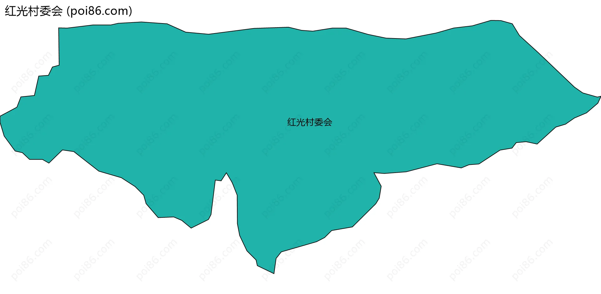 红光村委会边界地图