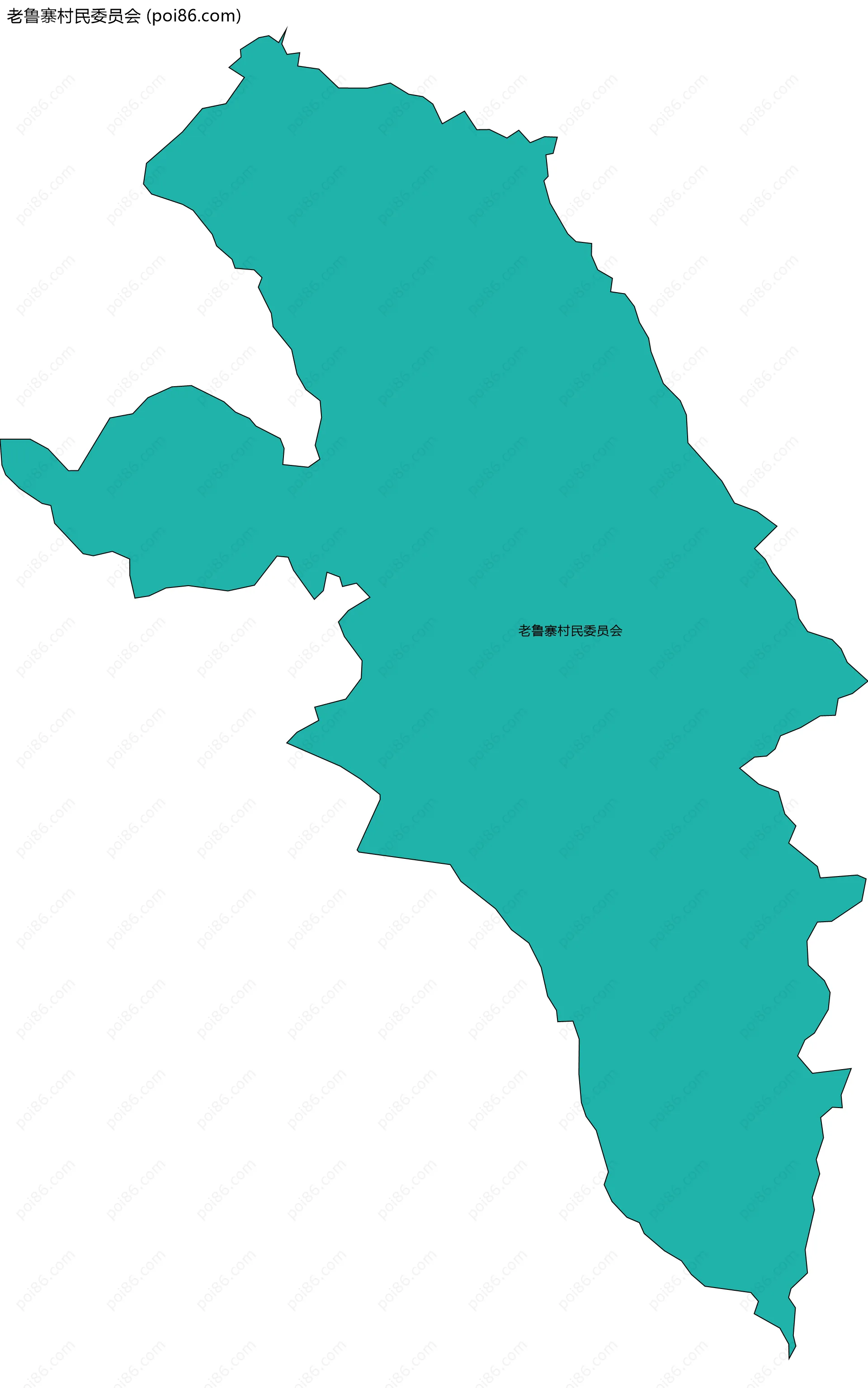 老鲁寨村民委员会边界地图