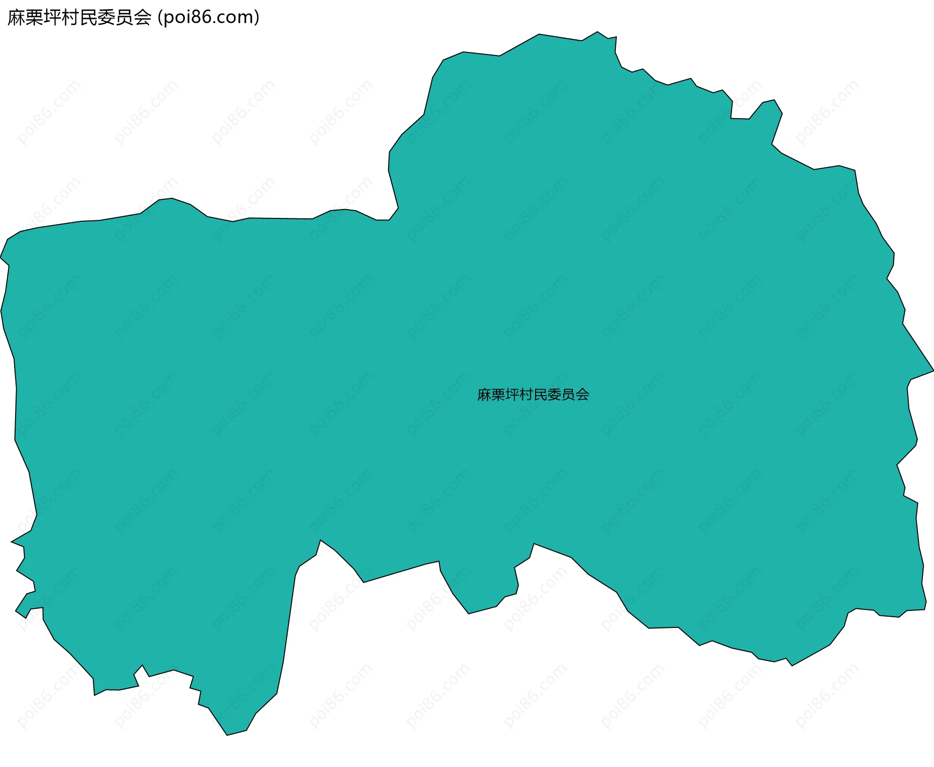 麻栗坪村民委员会边界地图