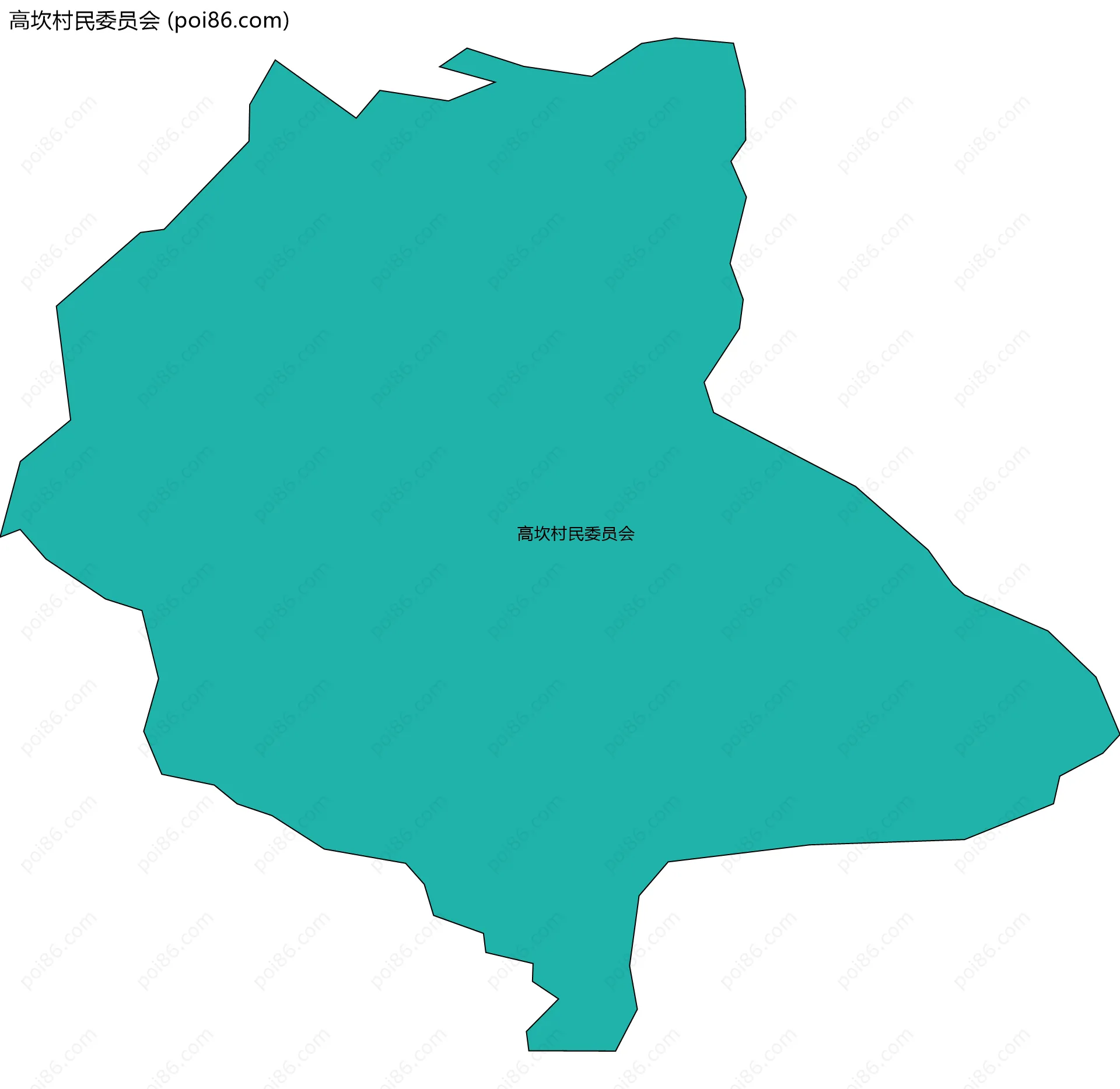 高坎村民委员会边界地图