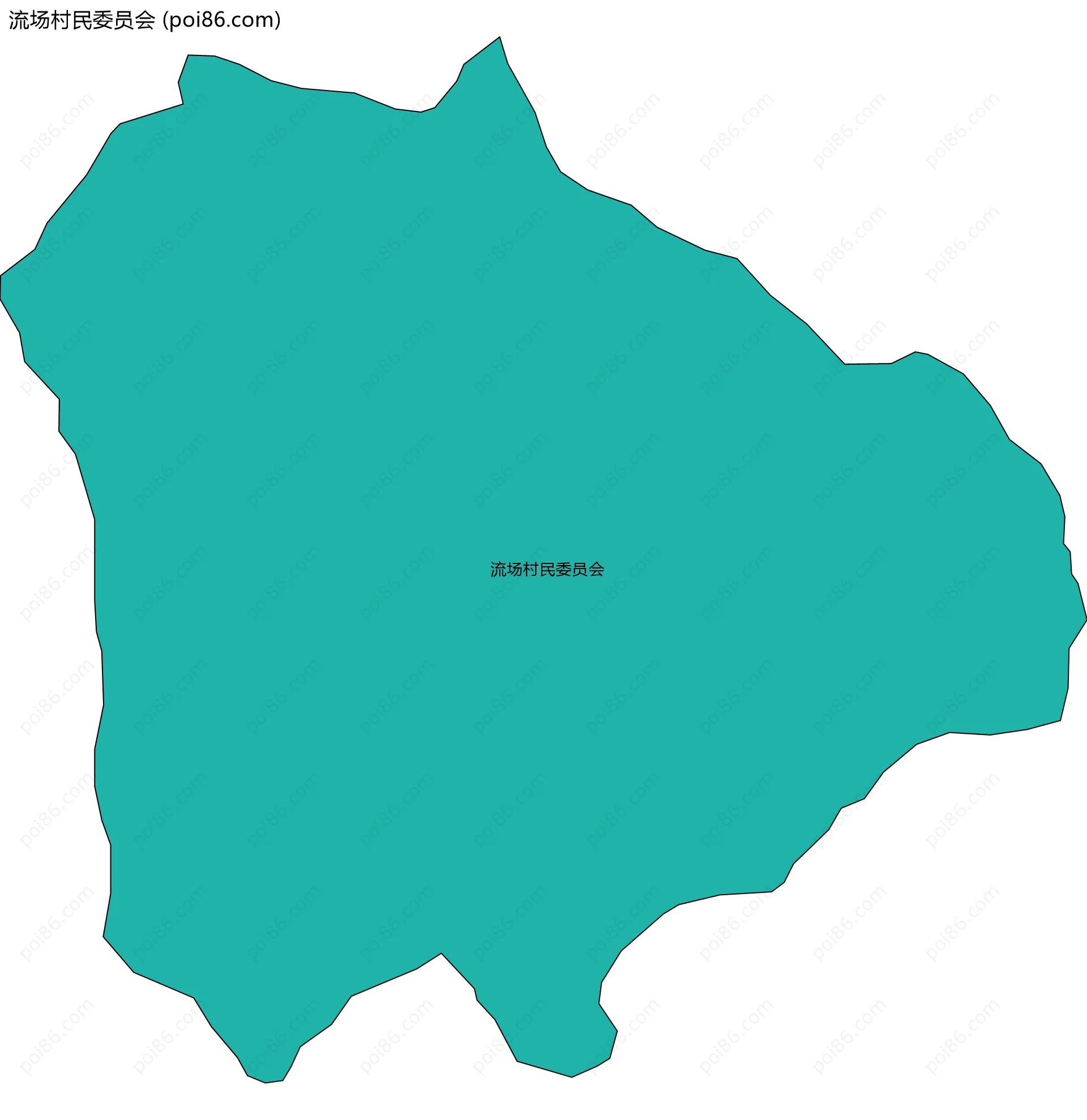 流场村民委员会边界地图