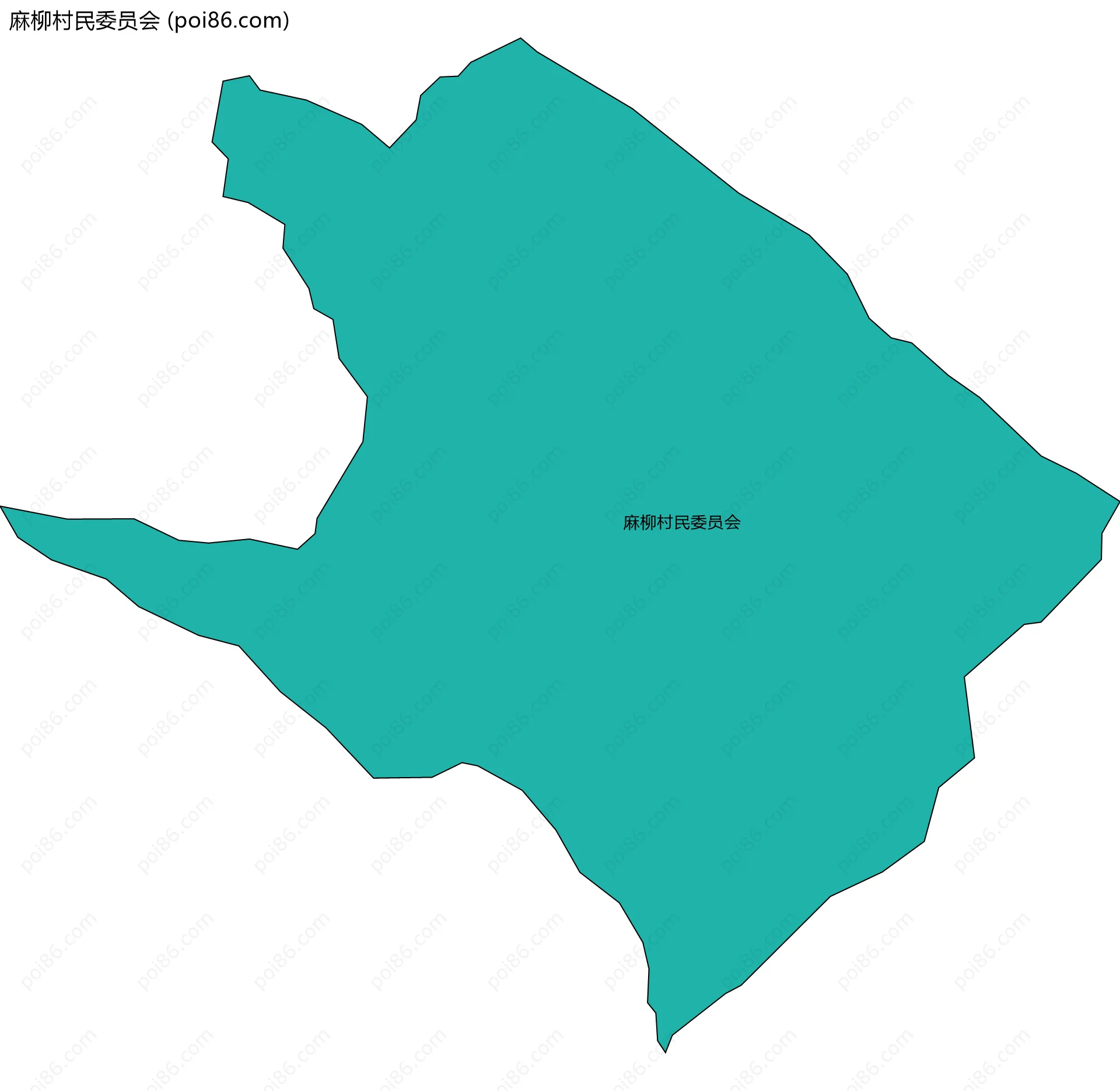 麻柳村民委员会边界地图