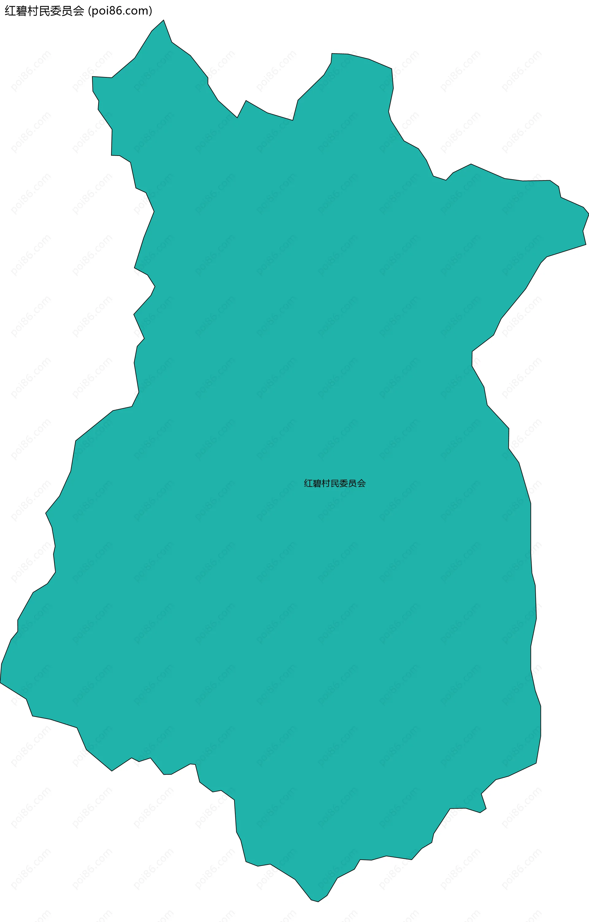 红碧村民委员会边界地图