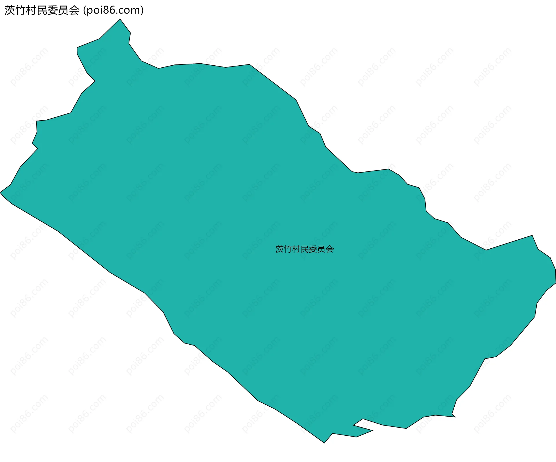 茨竹村民委员会边界地图