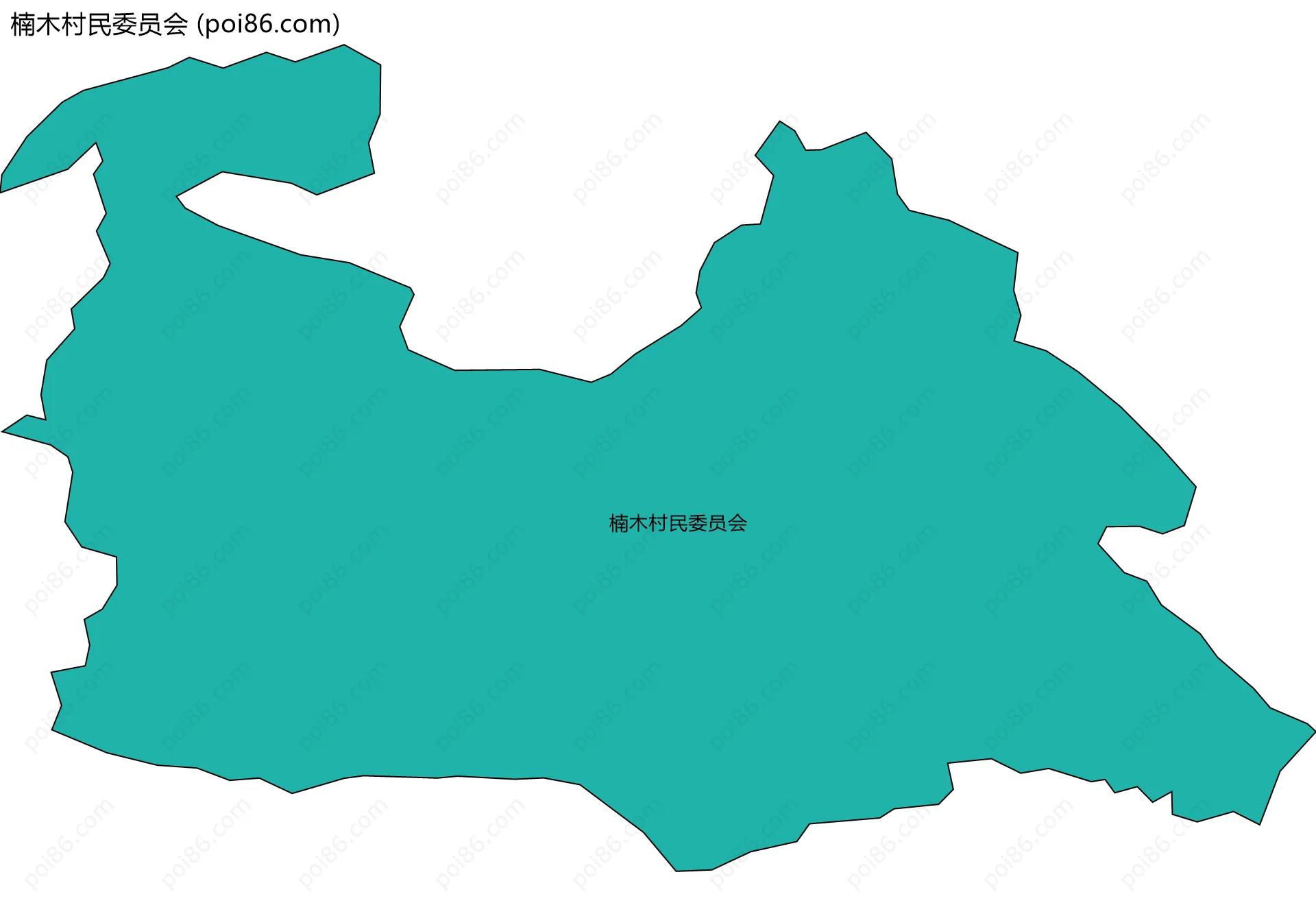 楠木村民委员会边界地图