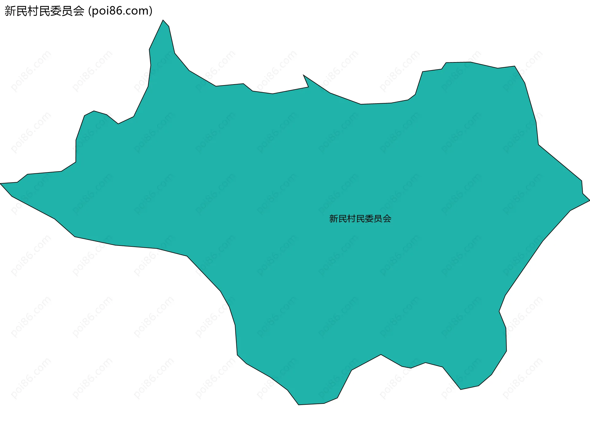 新民村民委员会边界地图