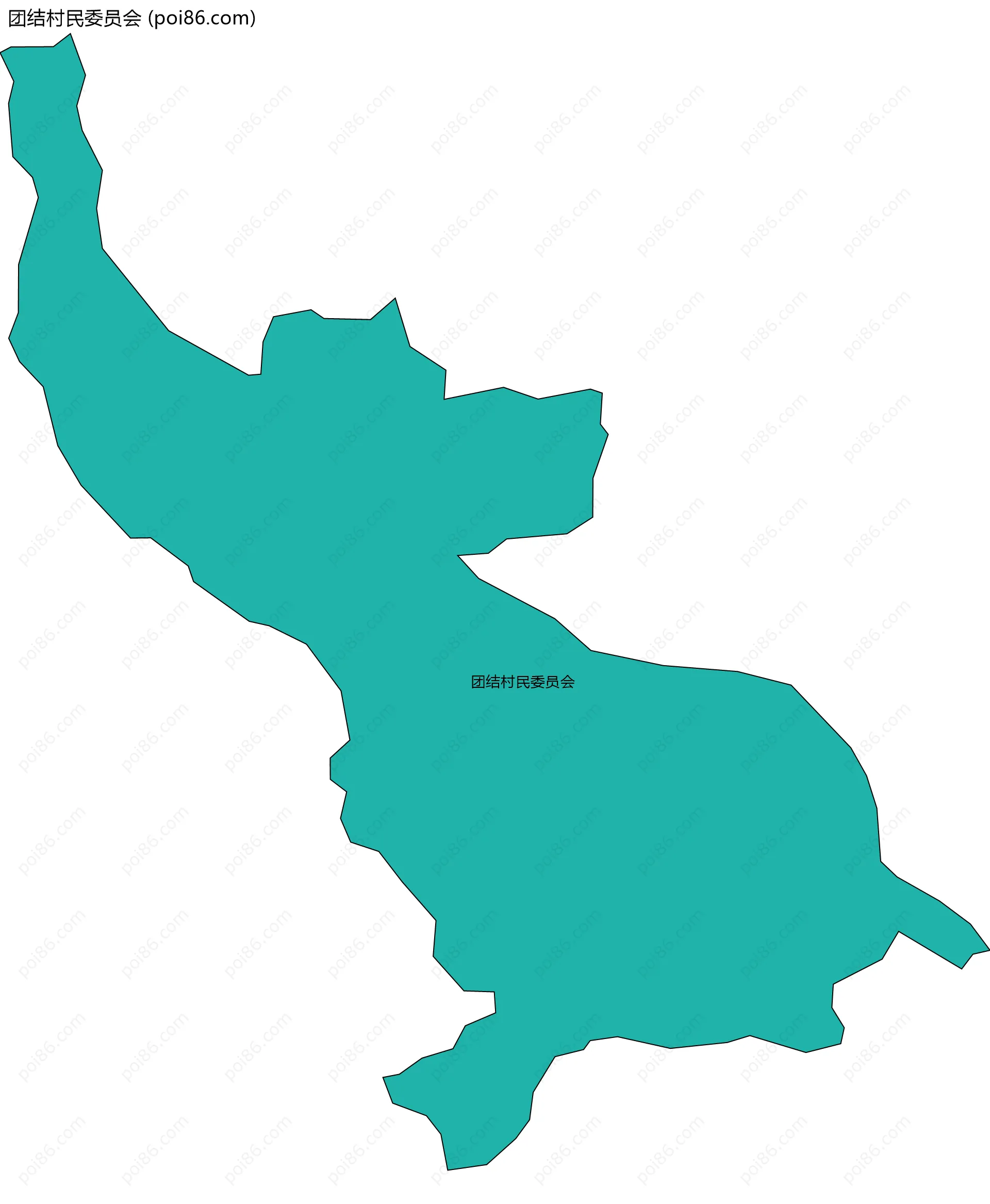 团结村民委员会边界地图