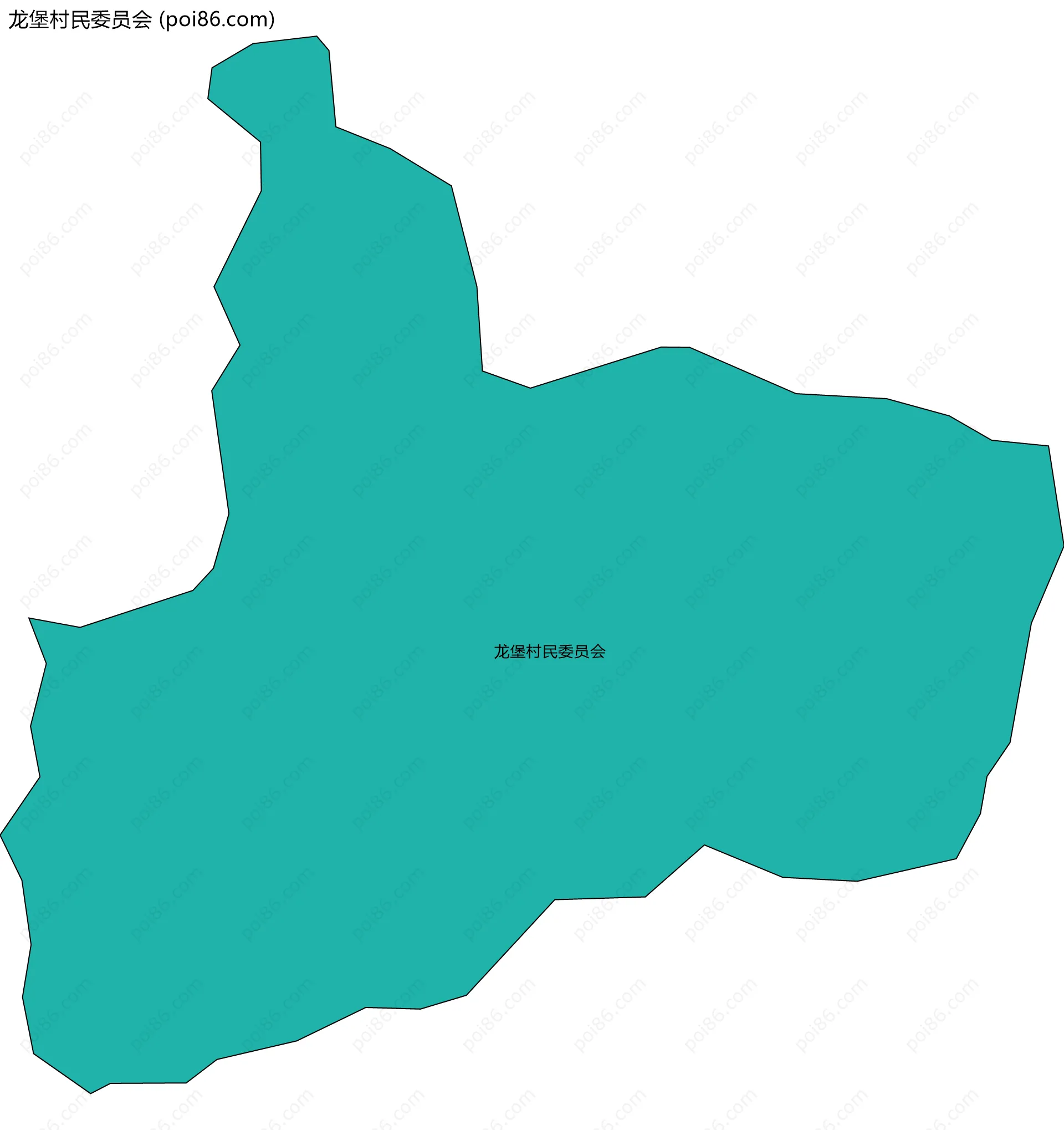 龙堡村民委员会边界地图