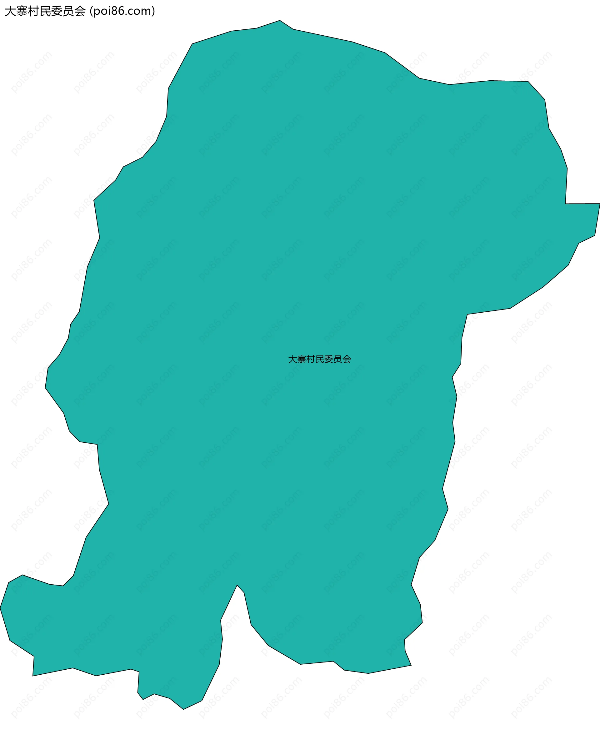 大寨村民委员会边界地图