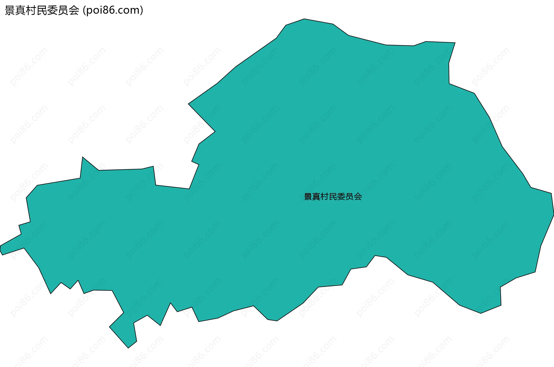 景真村民委员会边界地图