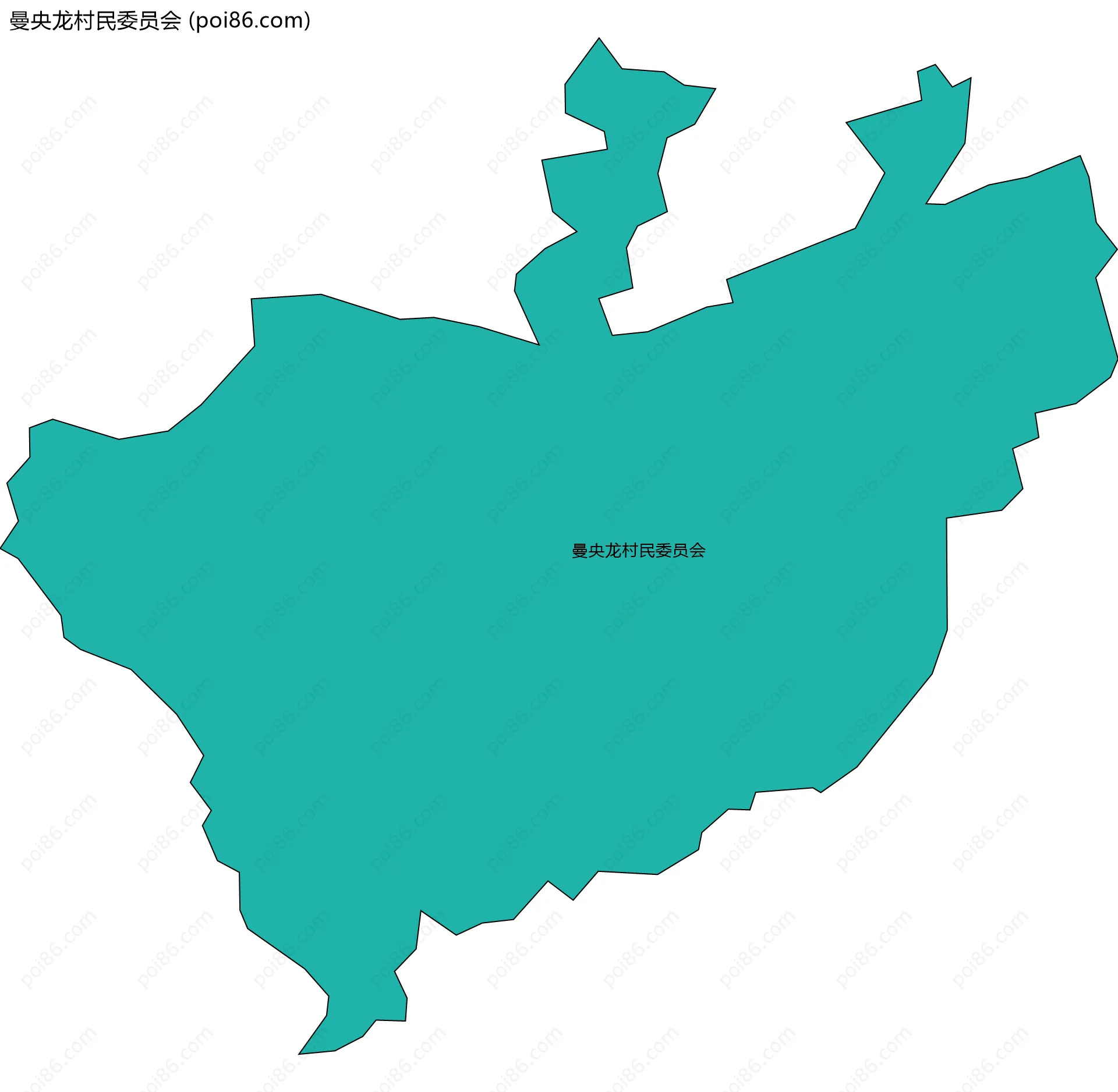 曼央龙村民委员会边界地图