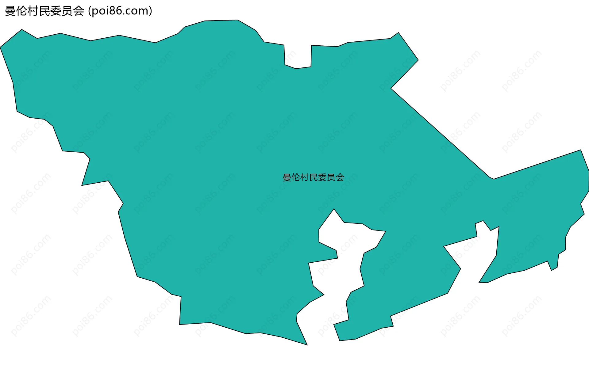 曼伦村民委员会边界地图