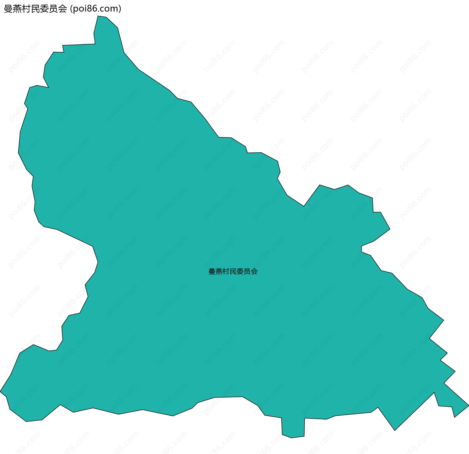 曼燕村民委员会边界地图