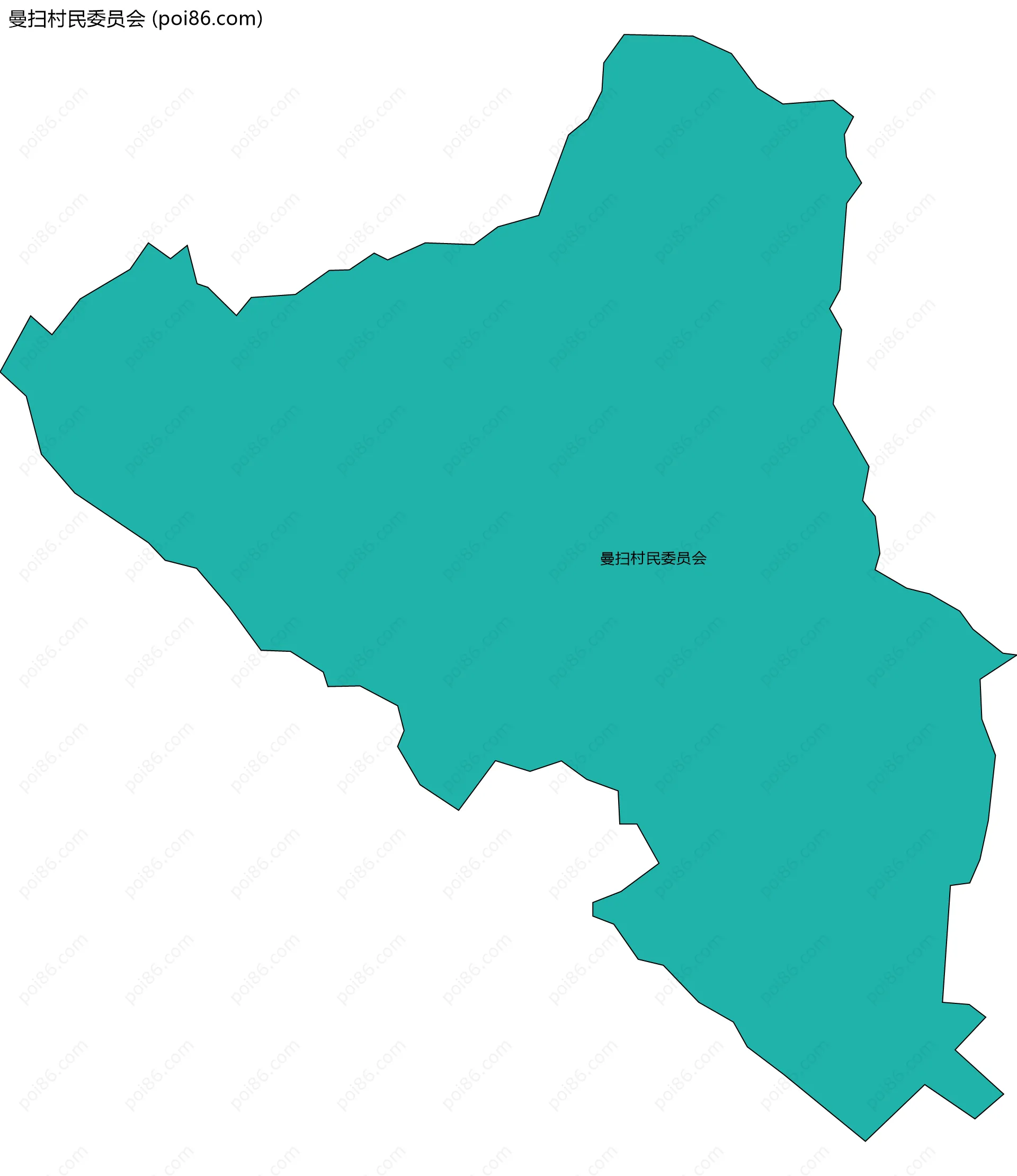 曼扫村民委员会边界地图