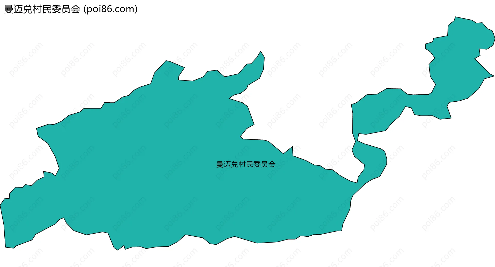 曼迈兑村民委员会边界地图