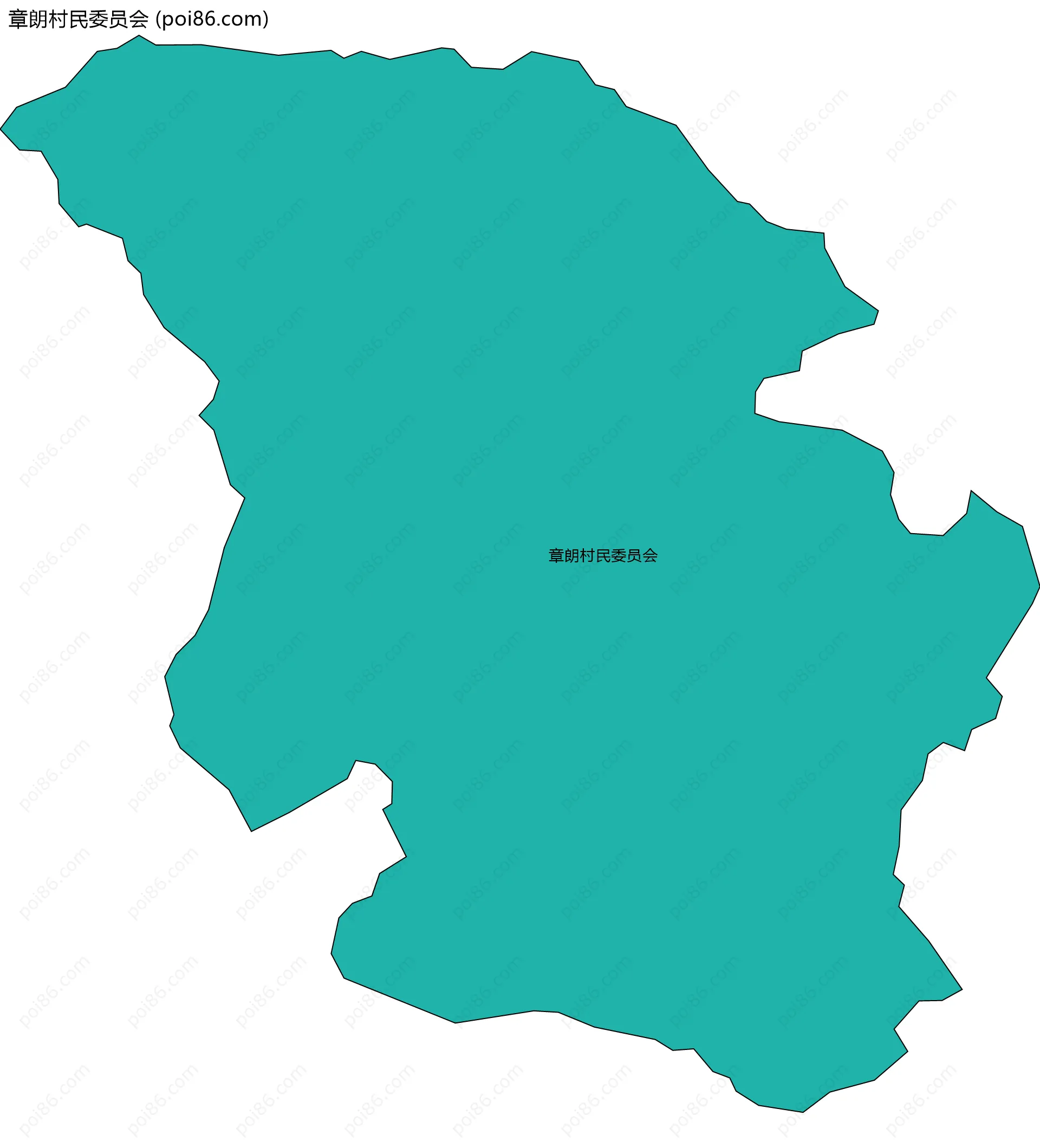 章朗村民委员会边界地图