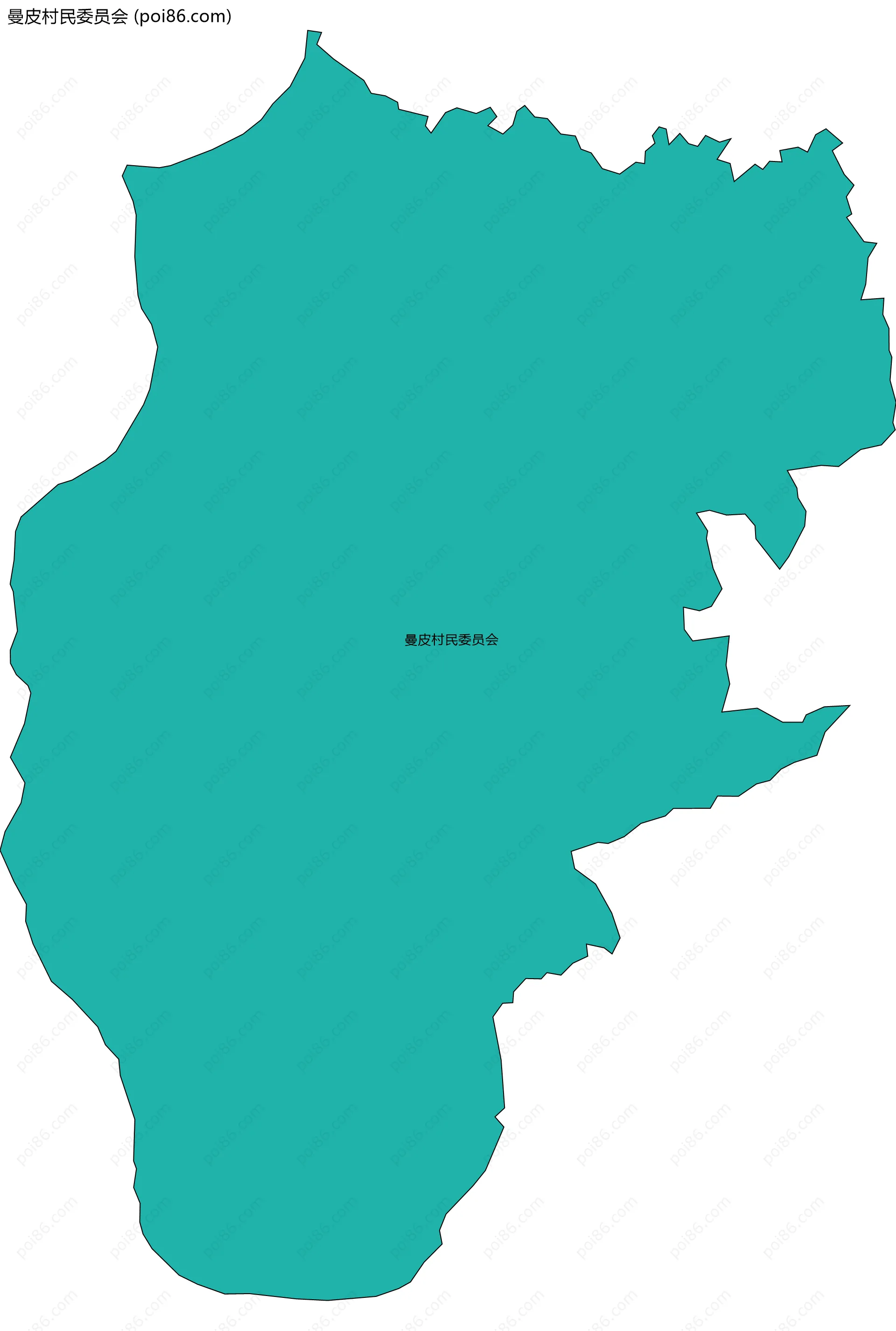 曼皮村民委员会边界地图