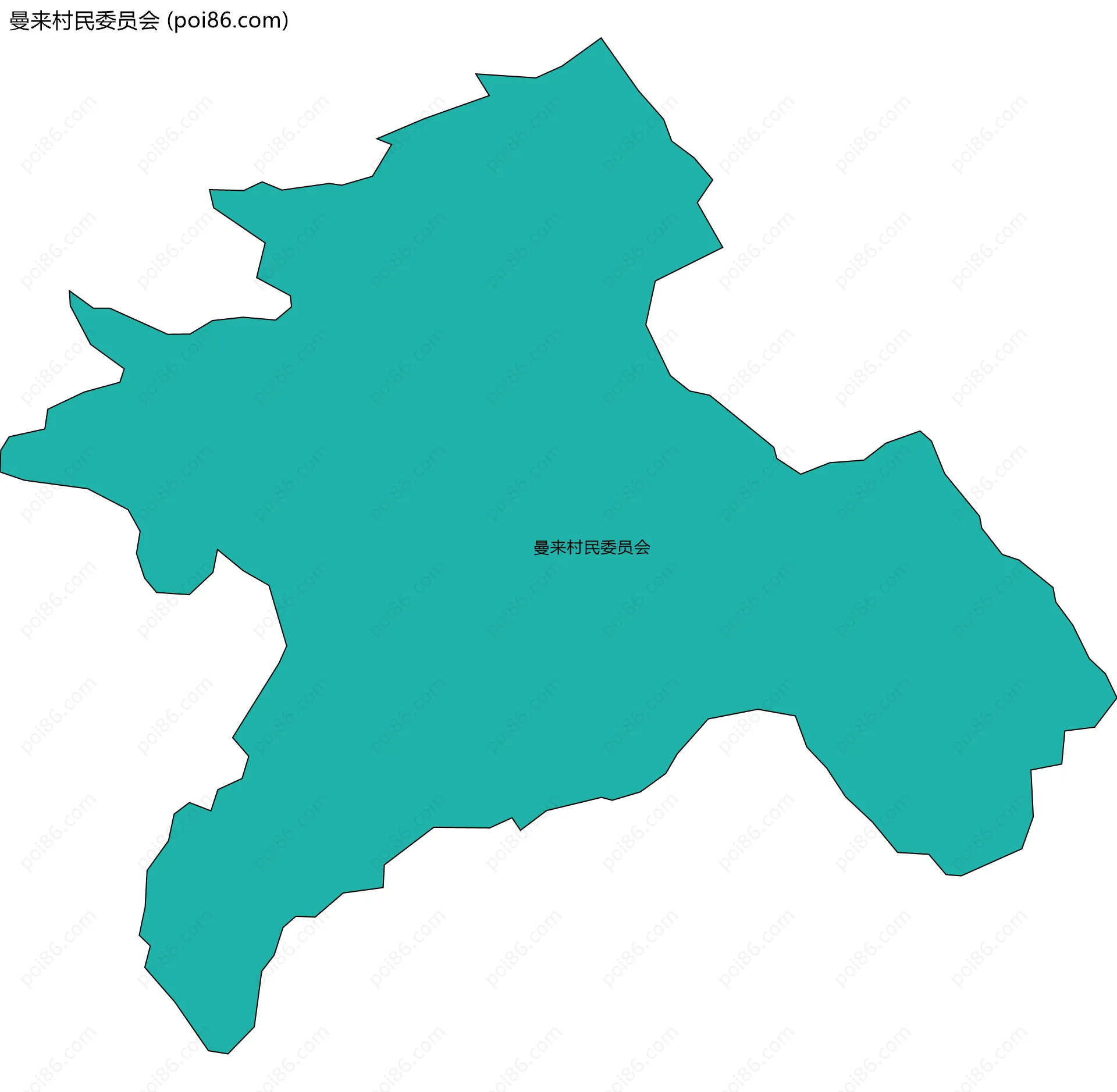 曼来村民委员会边界地图