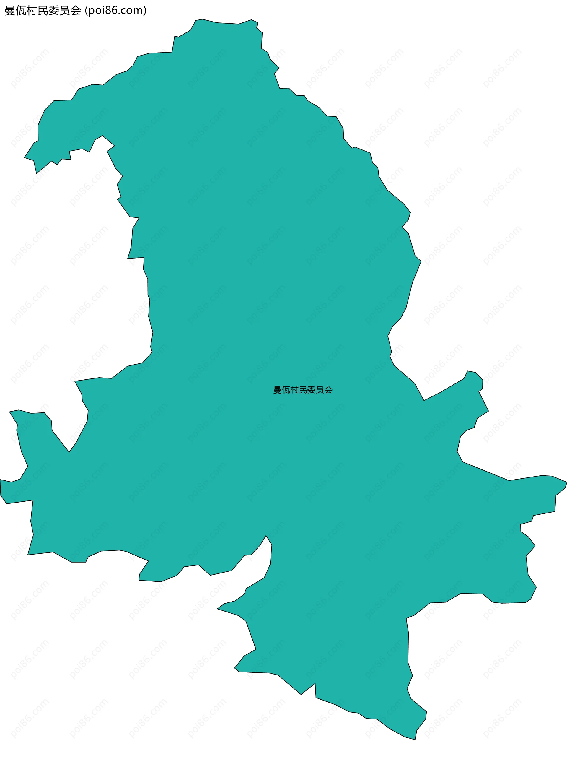 曼佤村民委员会边界地图