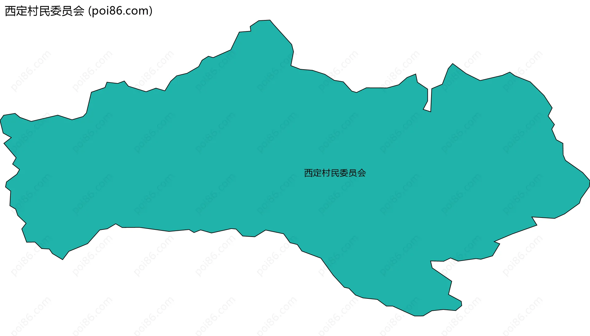 西定村民委员会边界地图