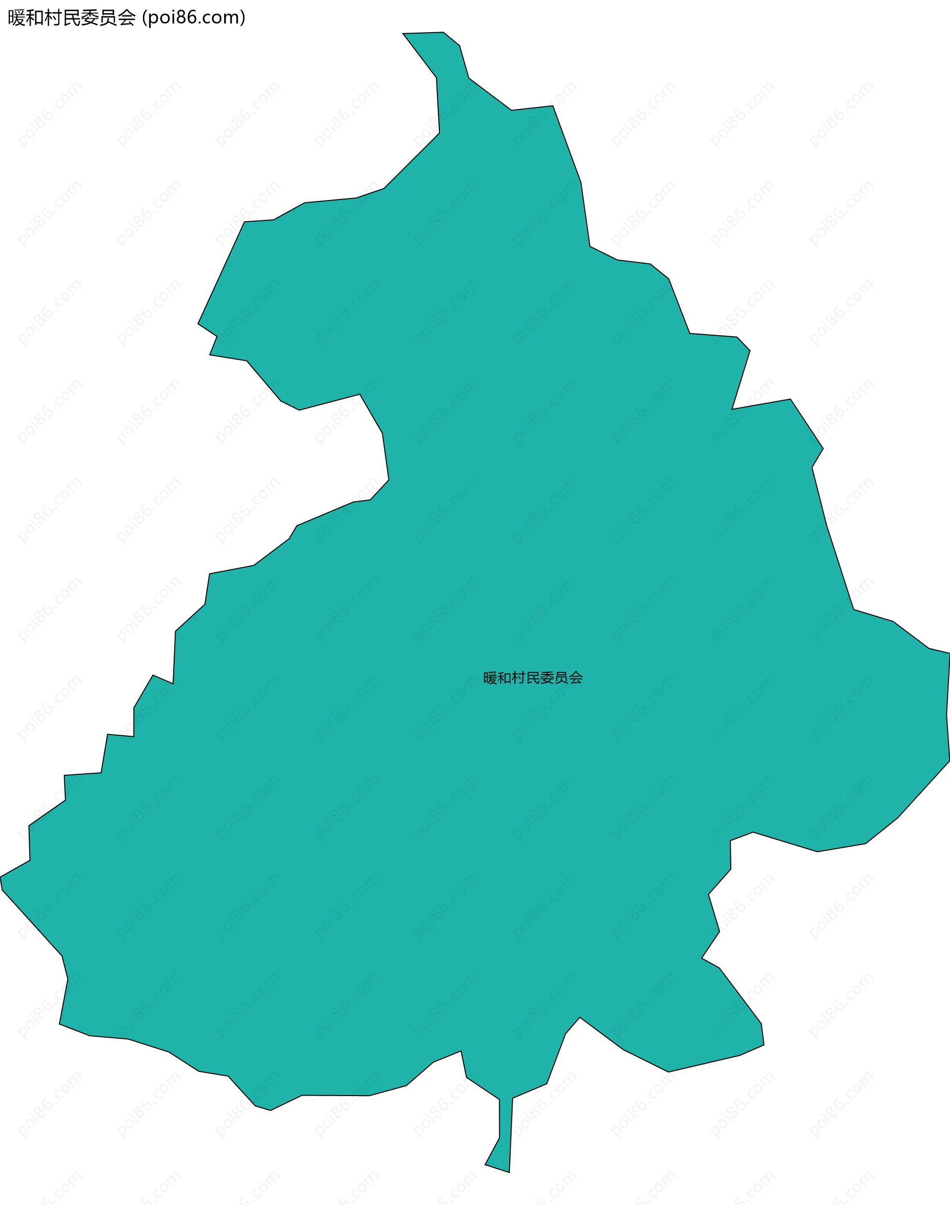 暖和村民委员会边界地图