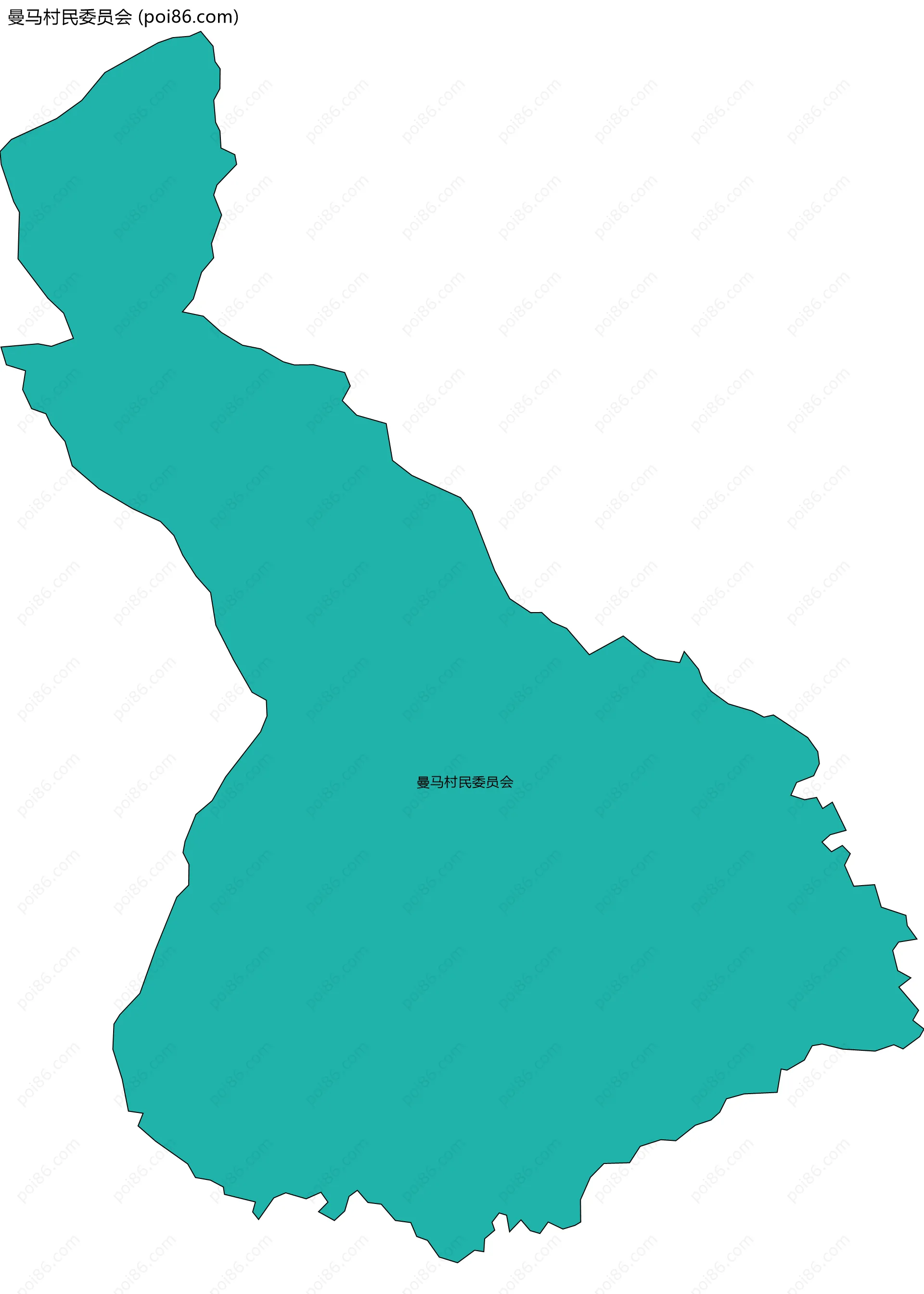 曼马村民委员会边界地图