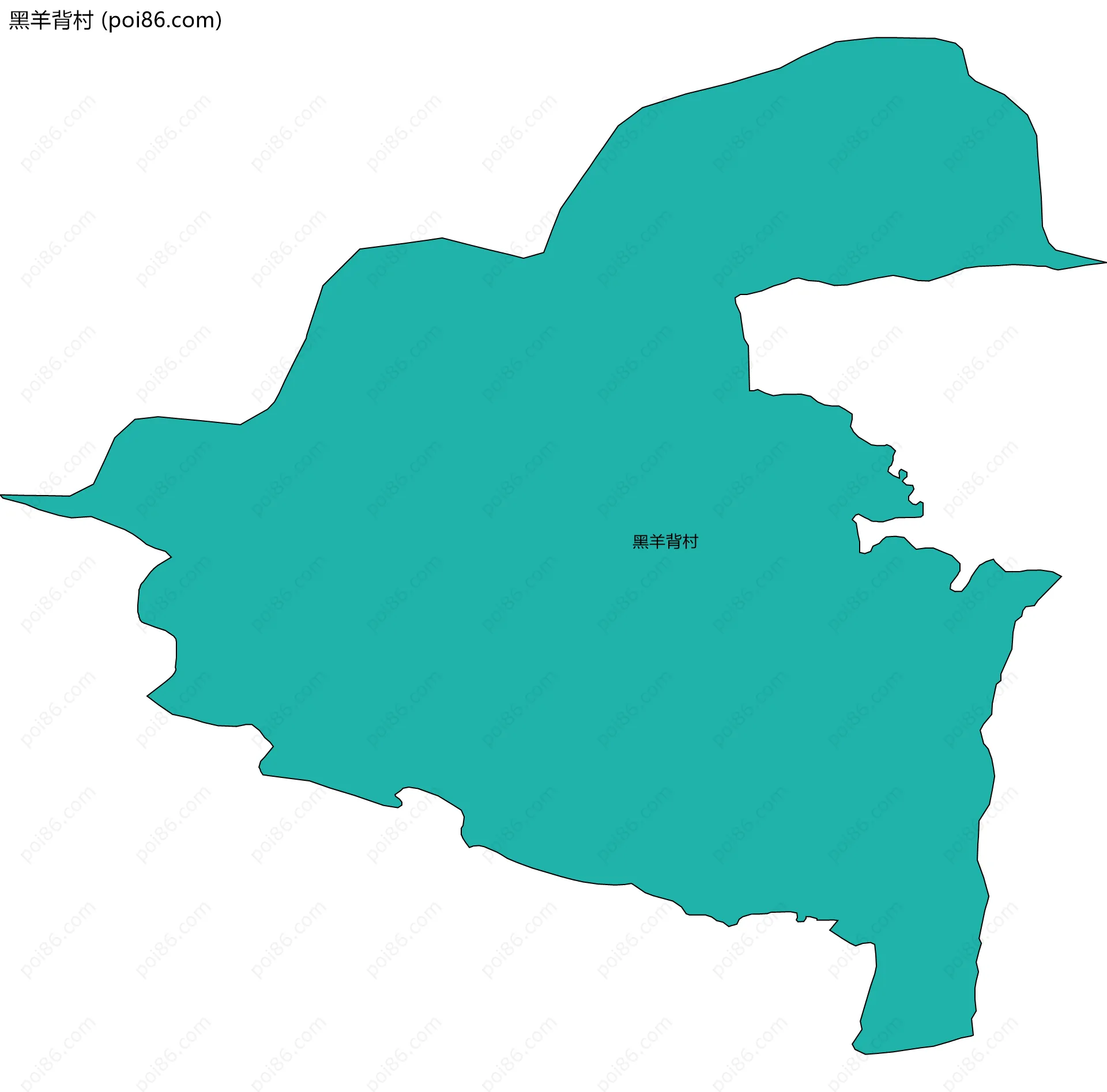黑羊背村边界地图
