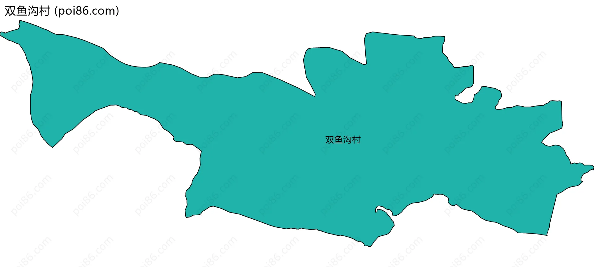 双鱼沟村边界地图