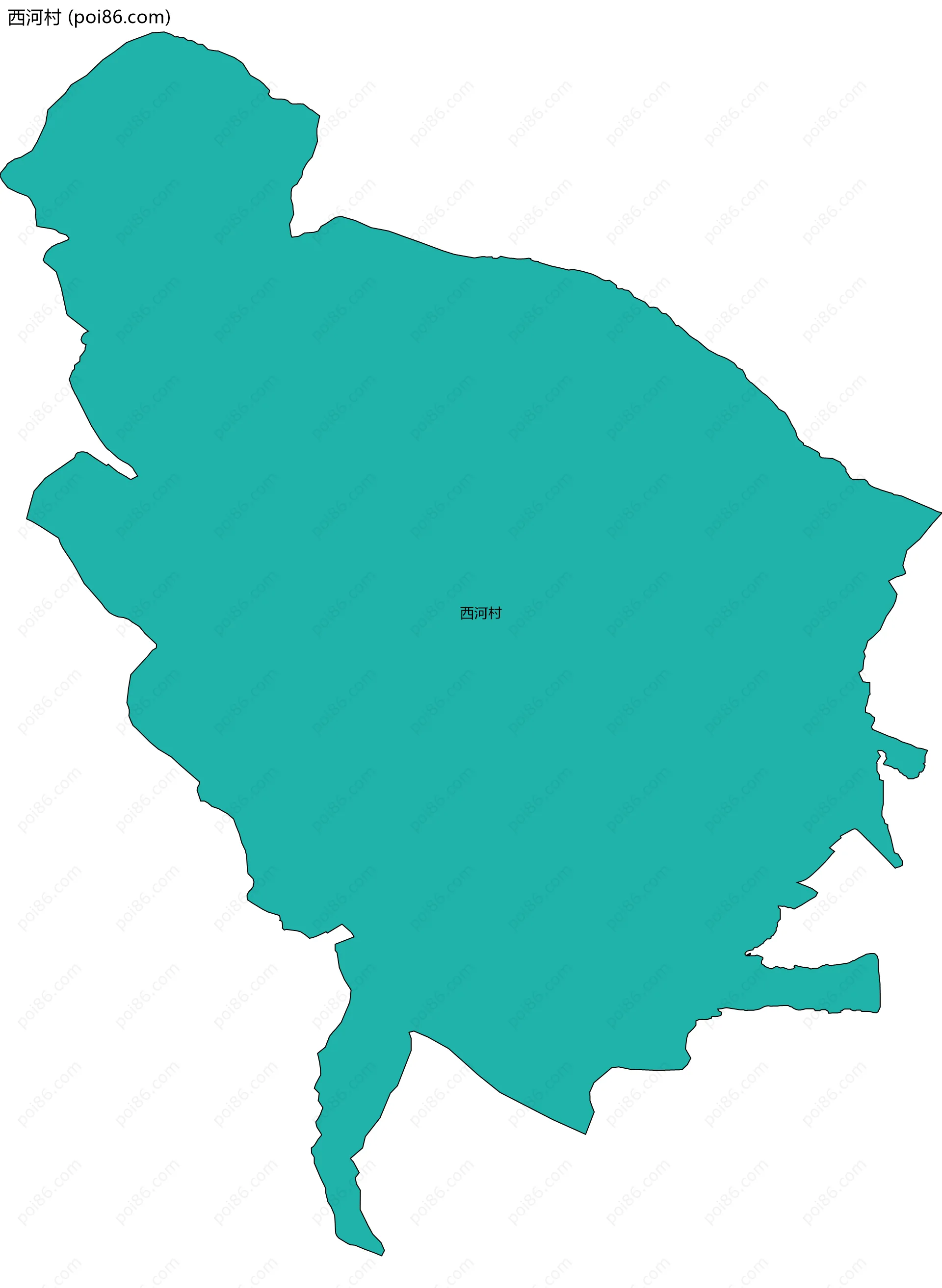 西河村边界地图