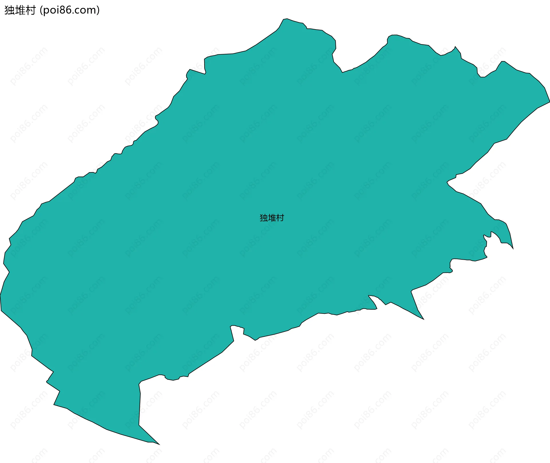 独堆村边界地图