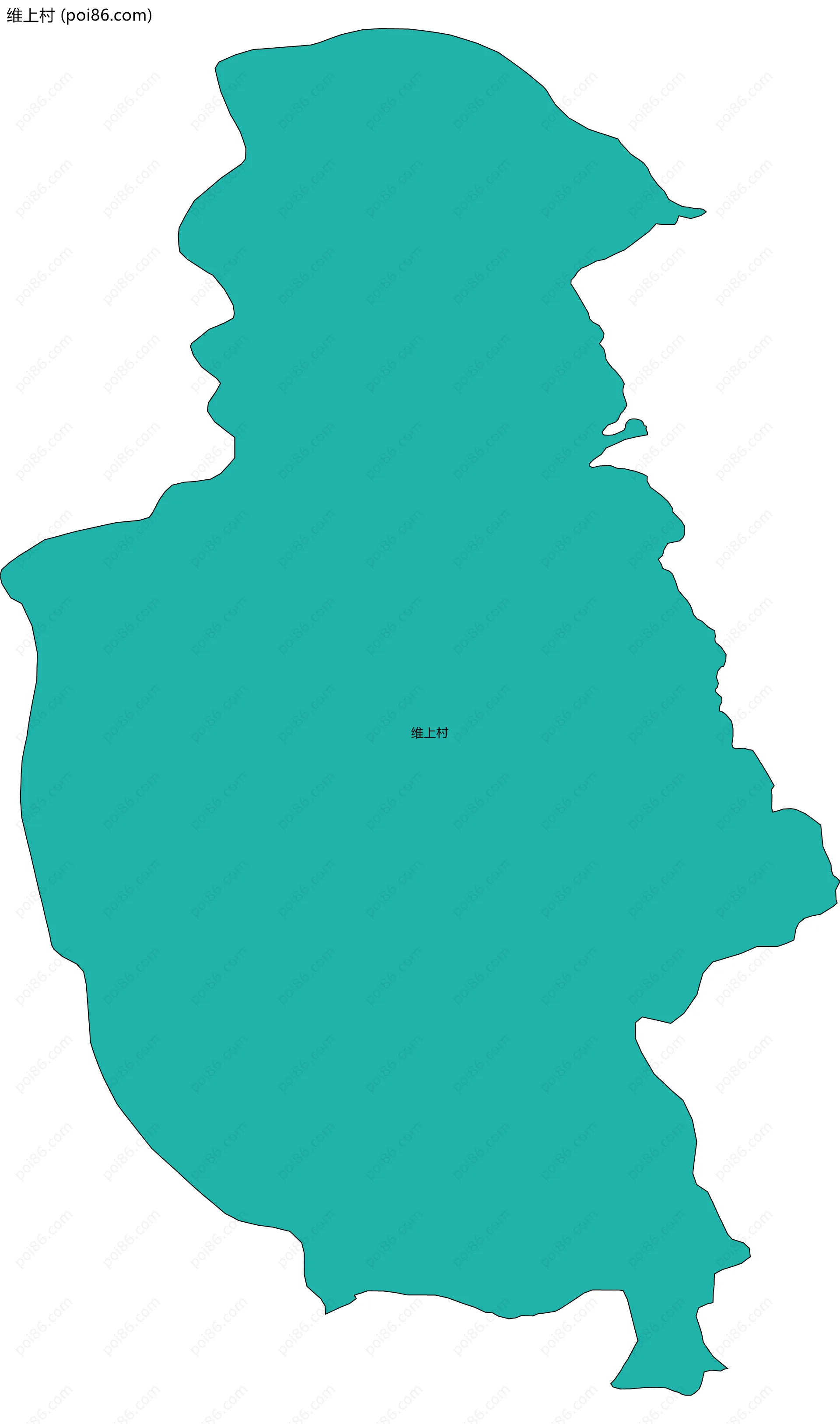 维上村边界地图