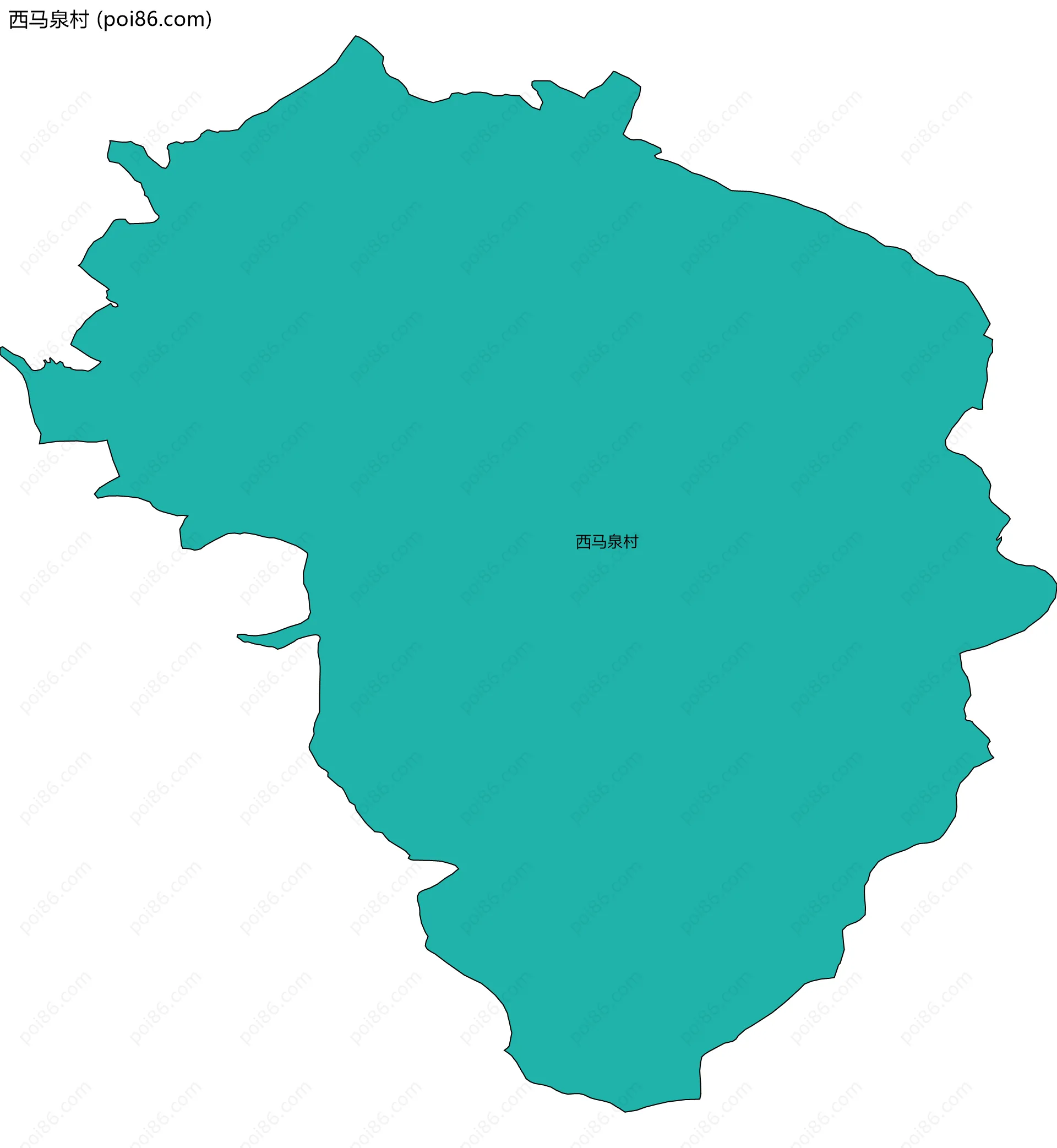 西马泉村边界地图